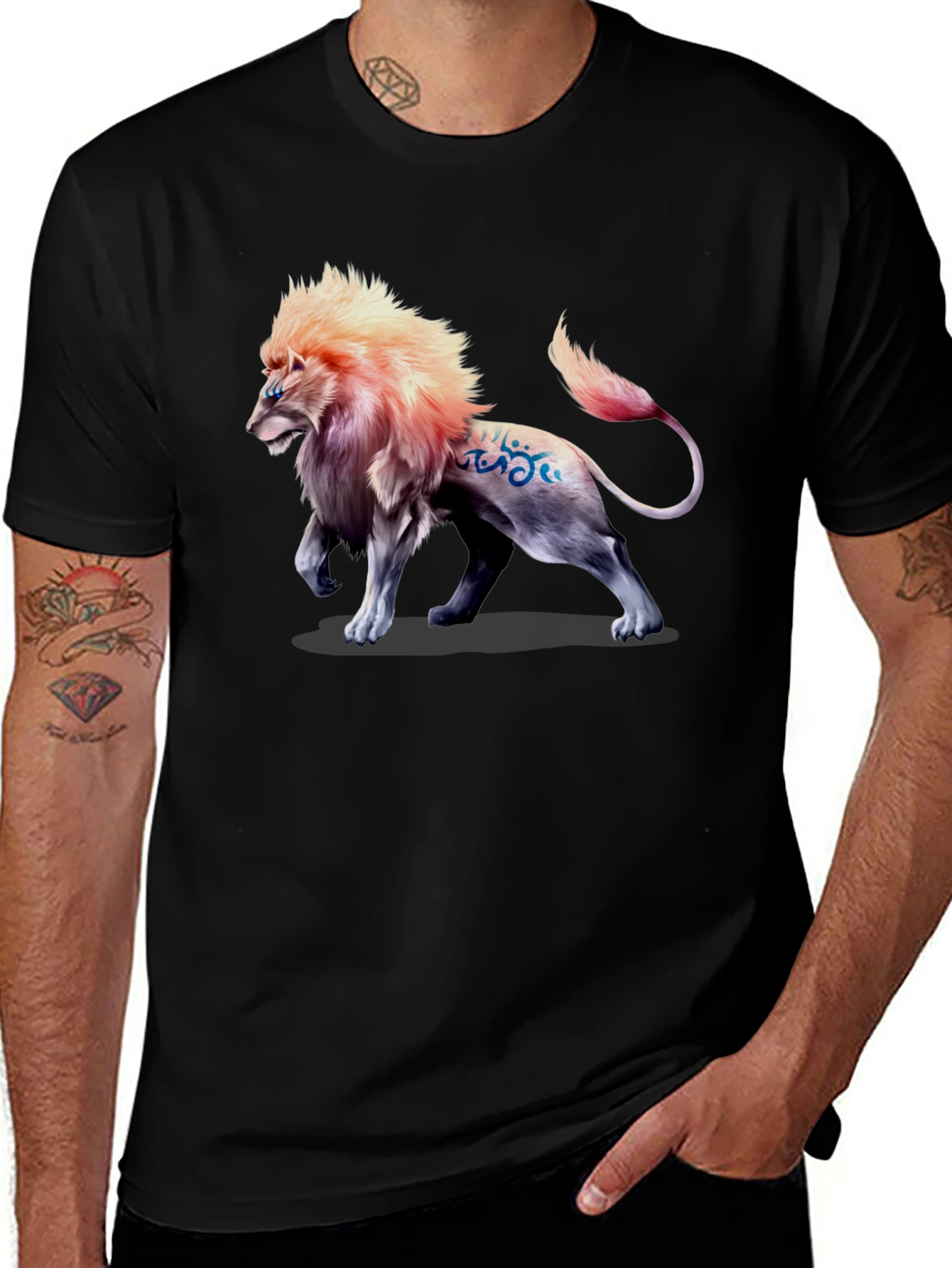 Variant 23 of Lion Graphic Print T-Shirt - Bold Style