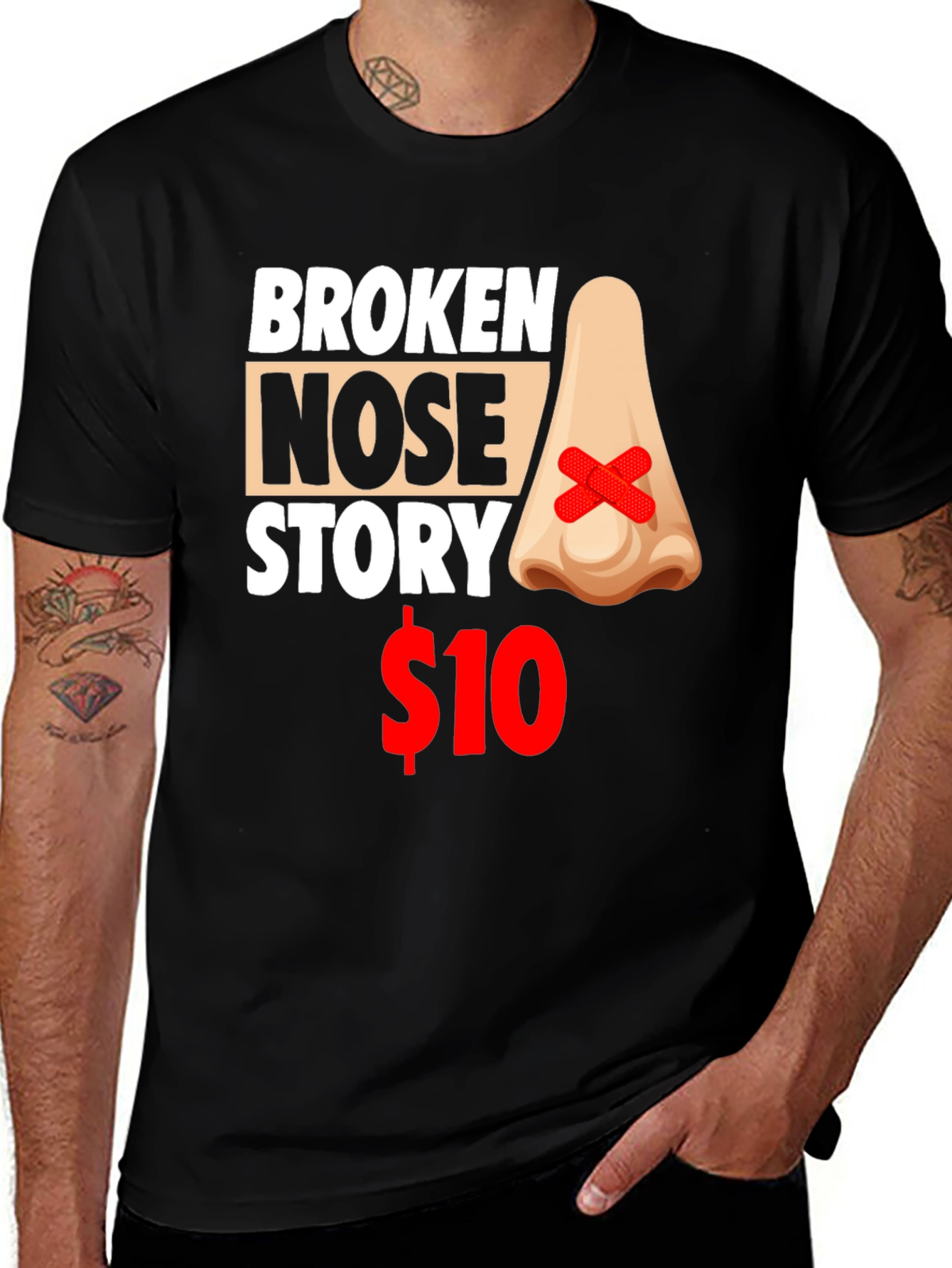 Variant 9 of Broken Nose Story T-Shirt - Funny Graphic Tee