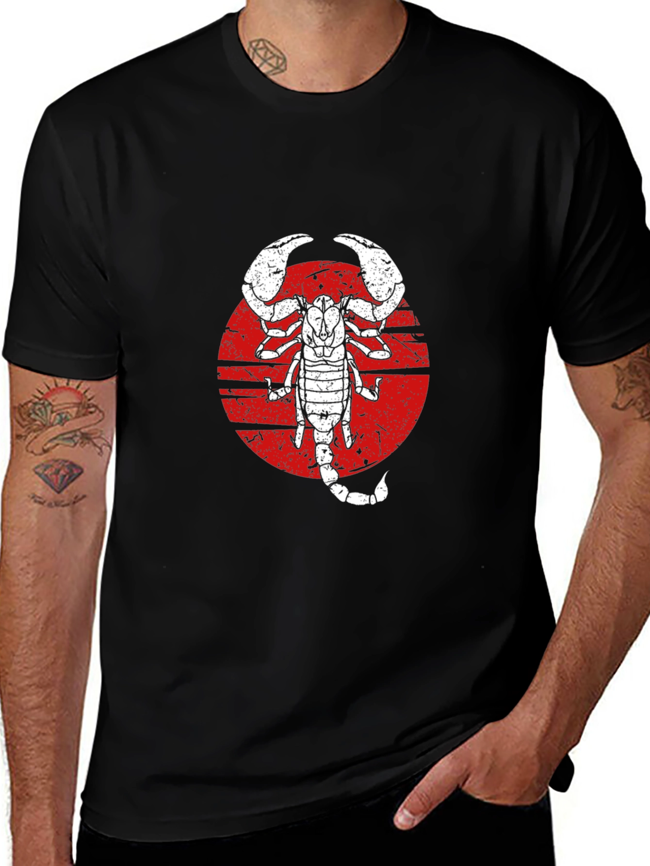 Variant 15 of Scorpion Graphic Print Black T-Shirt