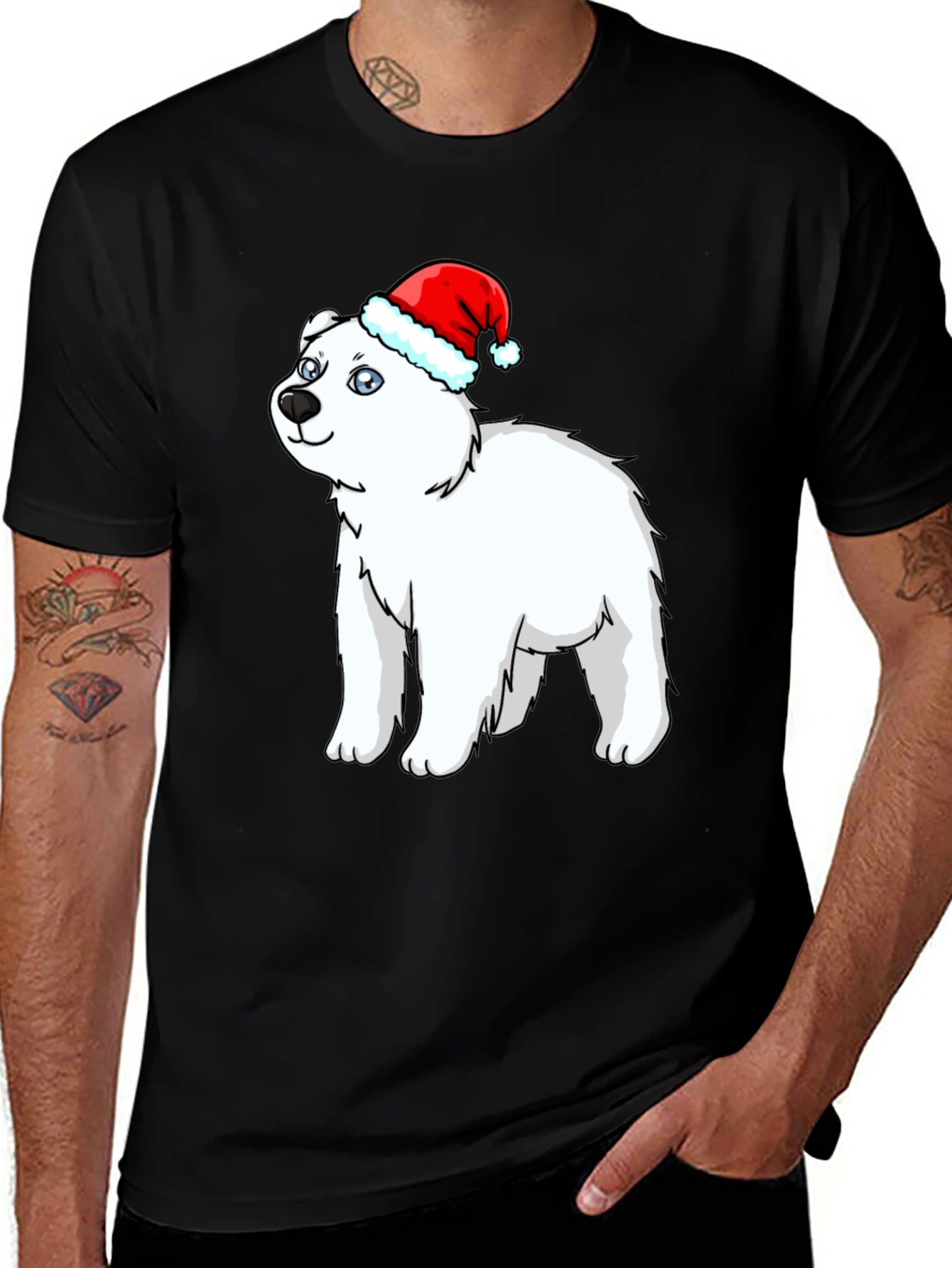 Variant 19 of Festive Polar Bear Graphic Tee - Holiday Fun