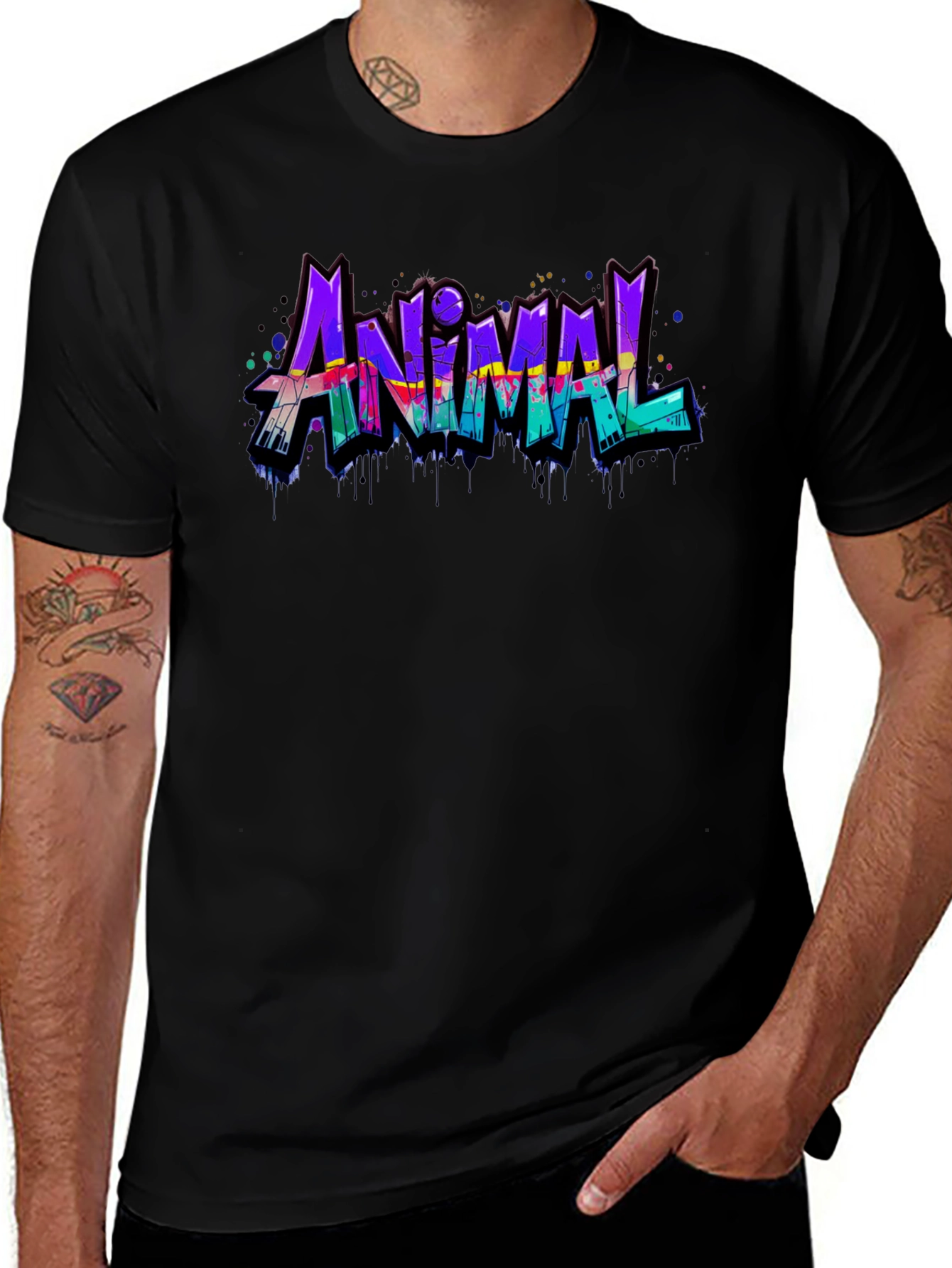 Variant 30 of Animal Graffiti Black T-Shirt
