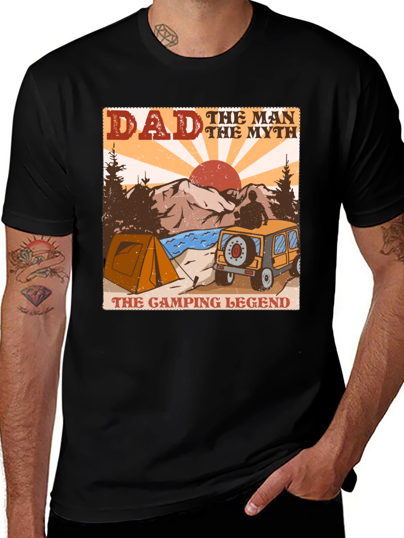 Variant 3 of Dad Camping Legend Graphic Tee