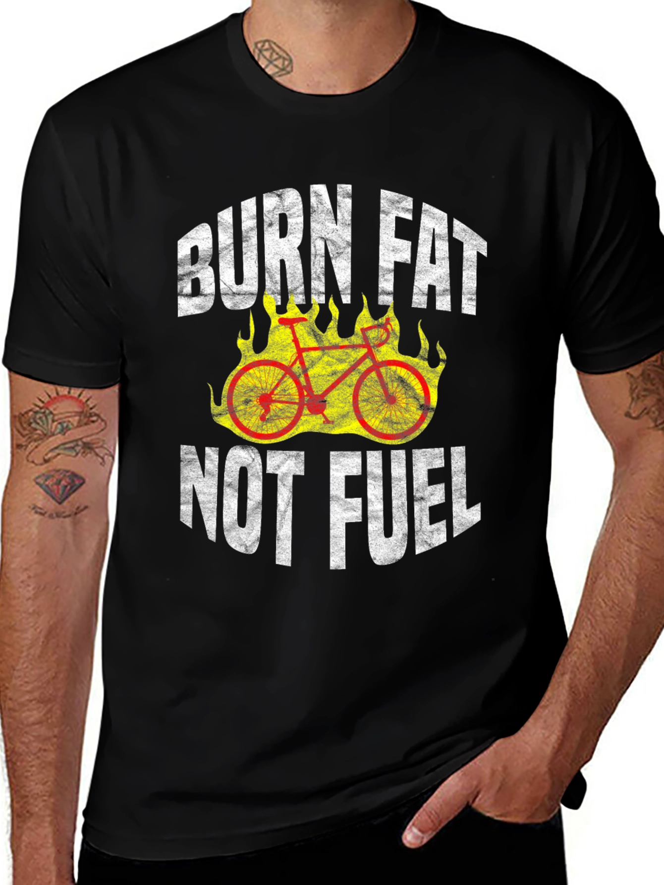 Variant 24 of Burn Fat Not Fuel Cycling T-Shirt