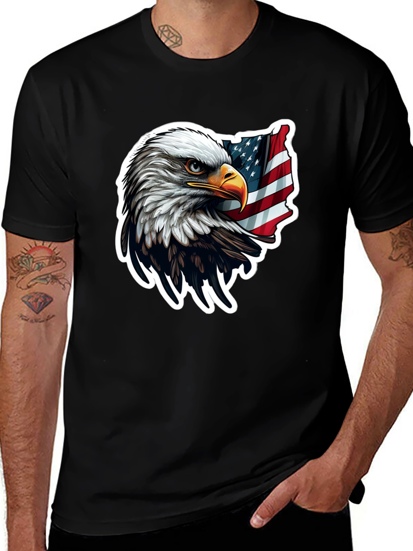 Variant 18 of American Eagle Graphic T-Shirt - Patriotic Design
