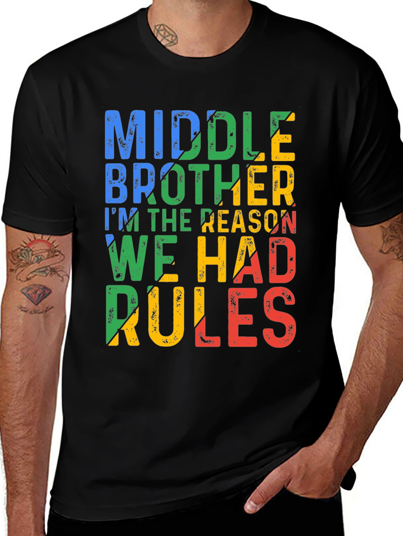 Variant 8 of Middle Brother T-Shirt: I'm The Reason We Had Rules