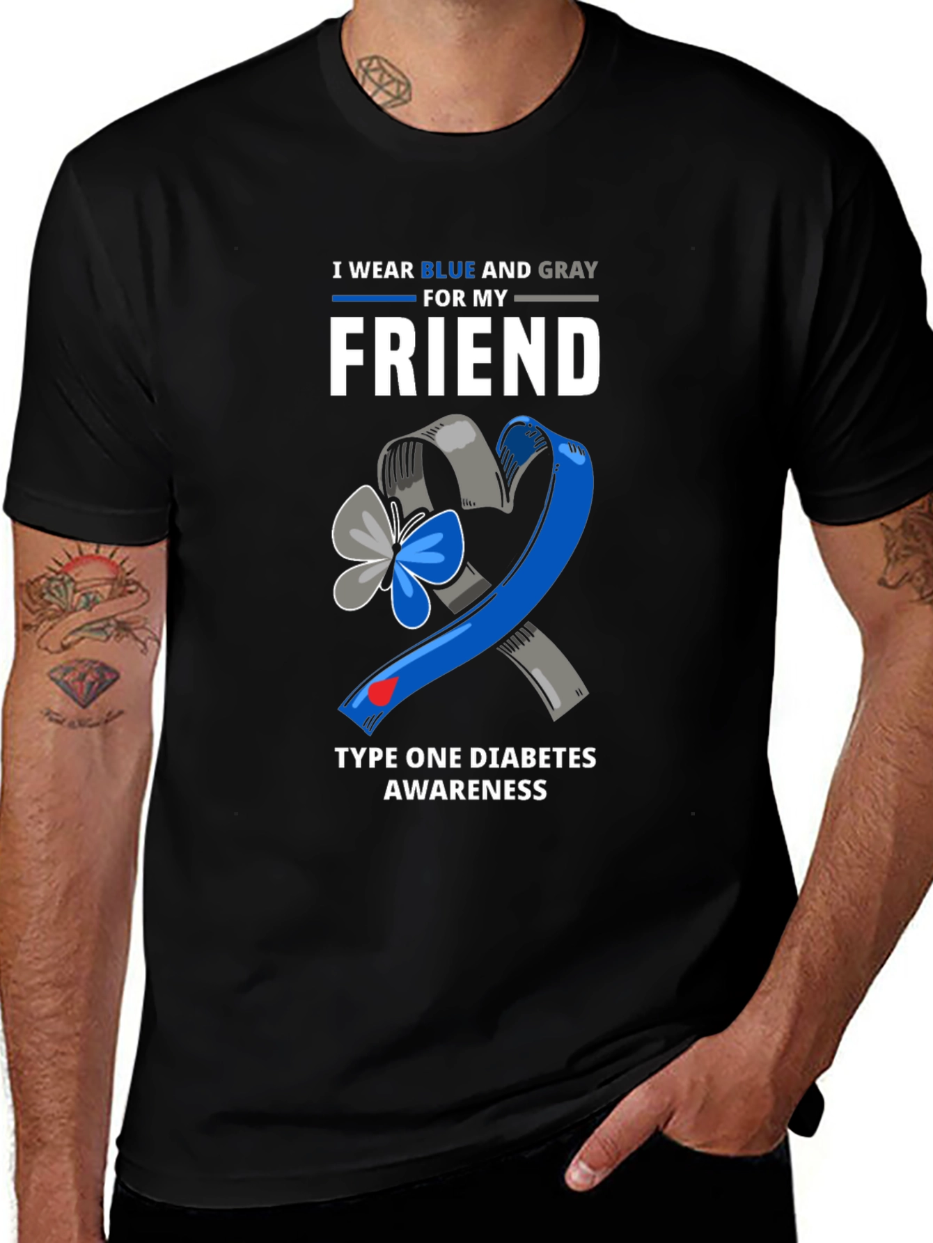 Variant 14 of Type 1 Diabetes Awareness T-Shirt
