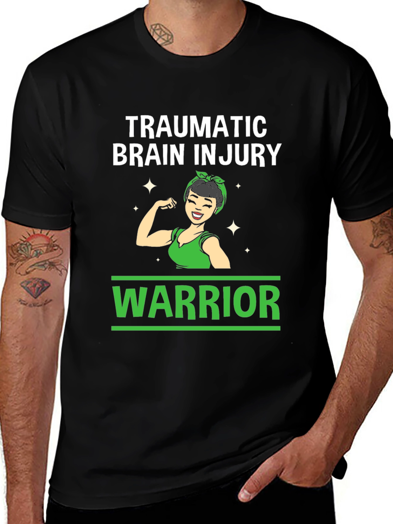 Variant 5 of Traumatic Brain Injury Warrior T-Shirt