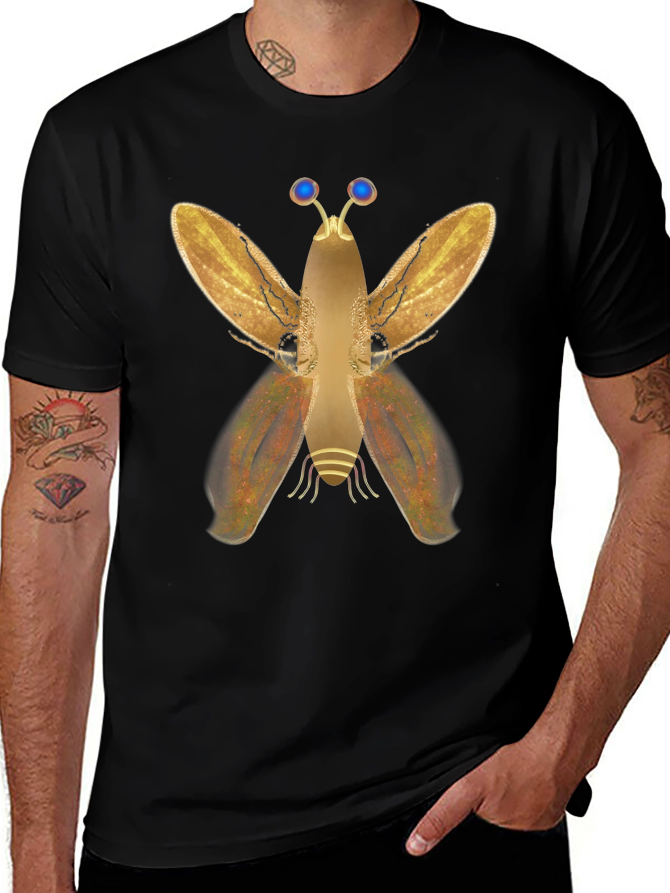 Variant 29 of Butterfly Graphic Black T-Shirt