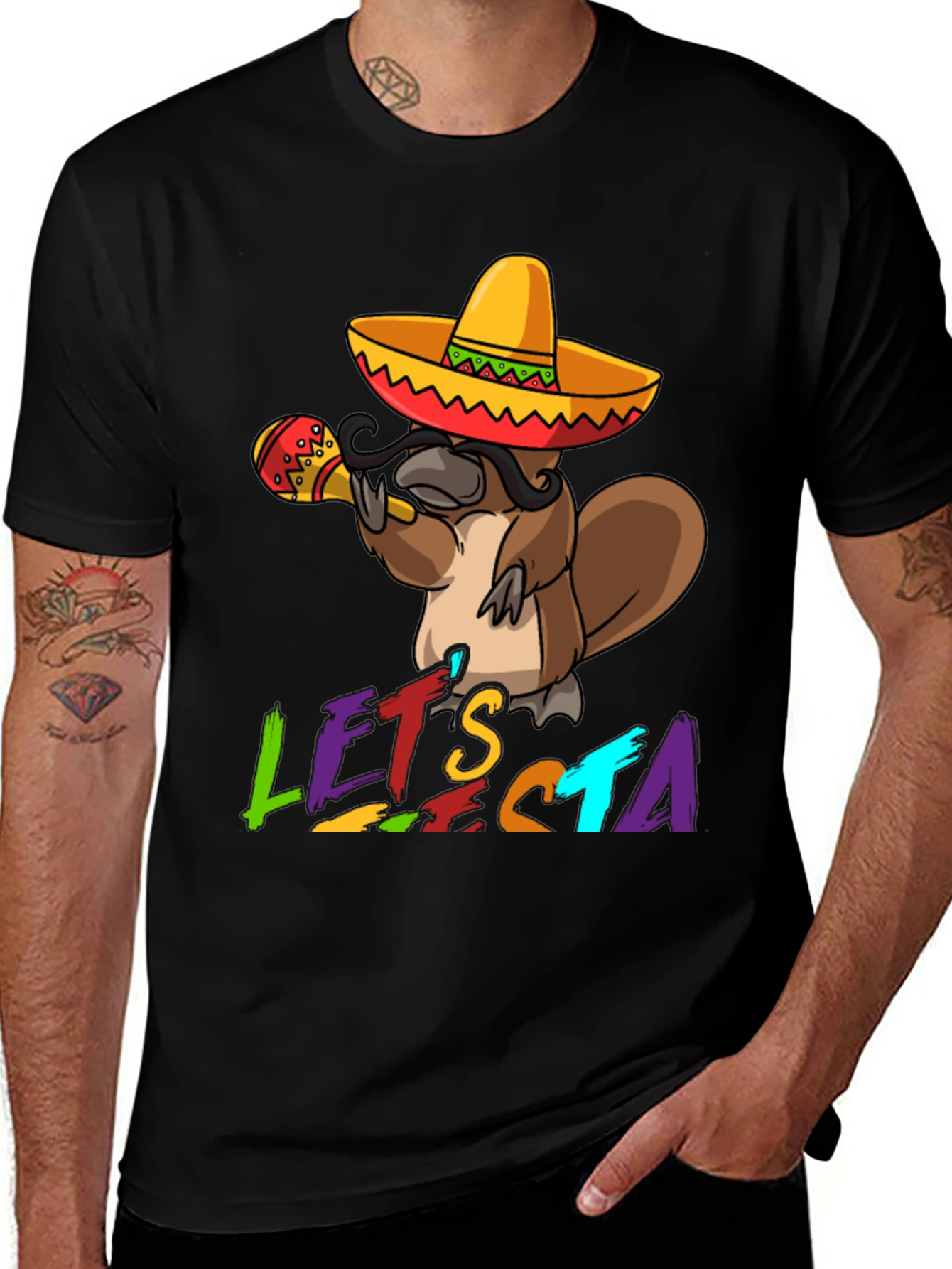 Variant 11 of Let's Fiesta Platypus T-Shirt