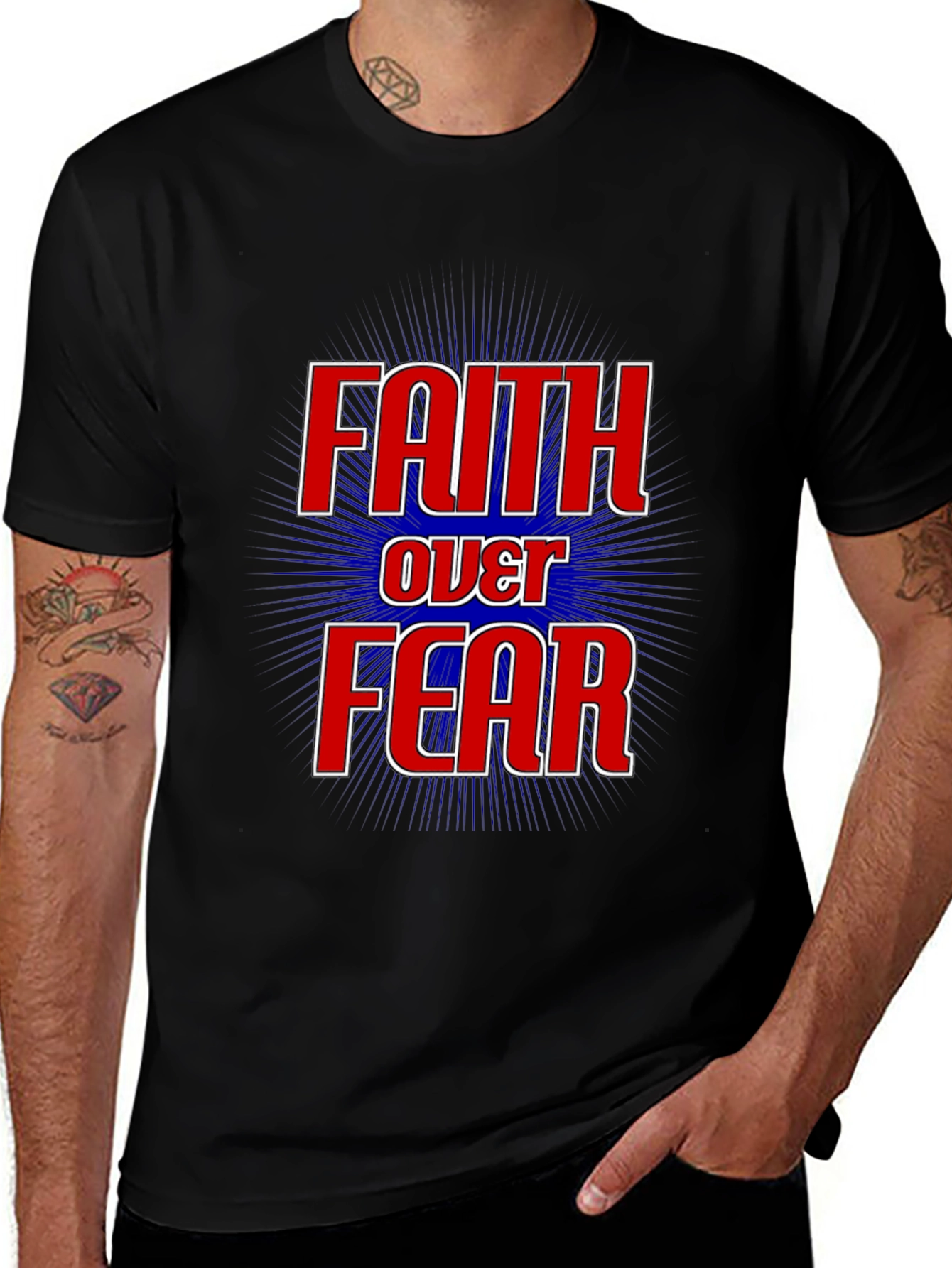 Variant 5 of Faith Over Fear Graphic Print T-Shirt