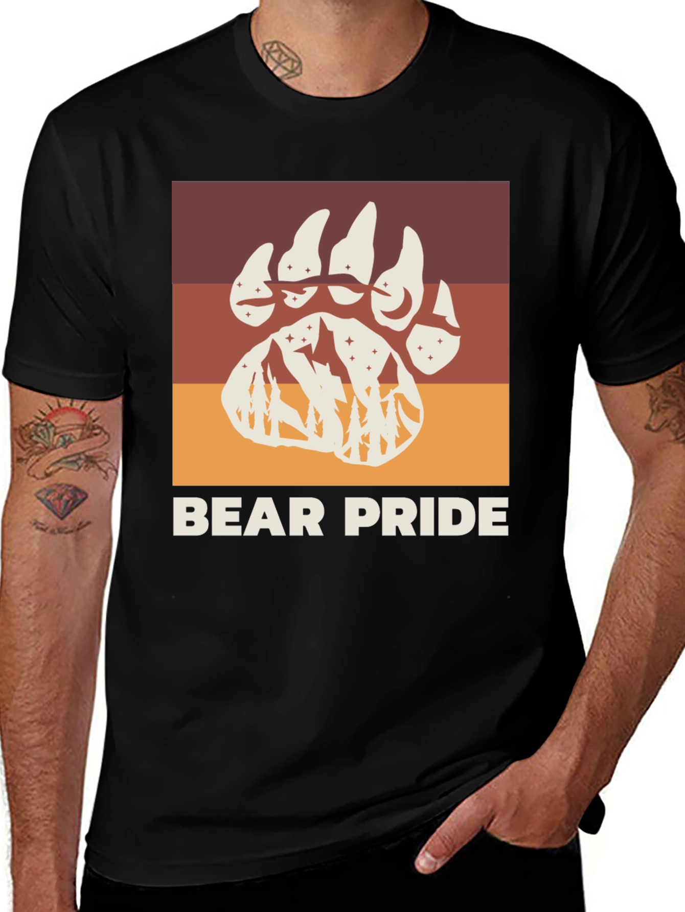 Variant 15 of Bear Pride T-Shirt - Nature Inspired Graphic Tee