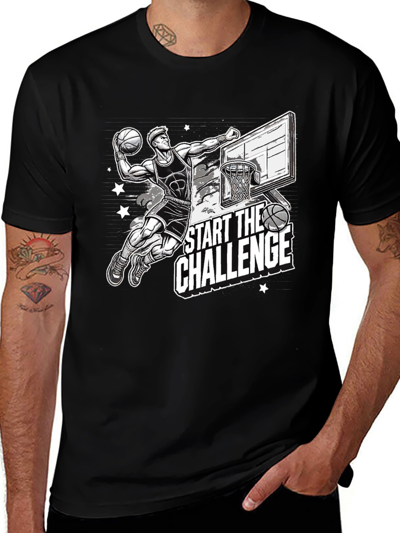 Variant 12 of Basketball Challenge Graphic T-Shirt