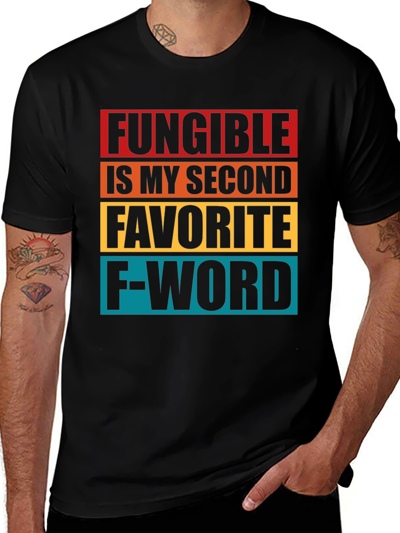 Variant 15 of Fungible Second Favorite F-Word T-Shirt - Black