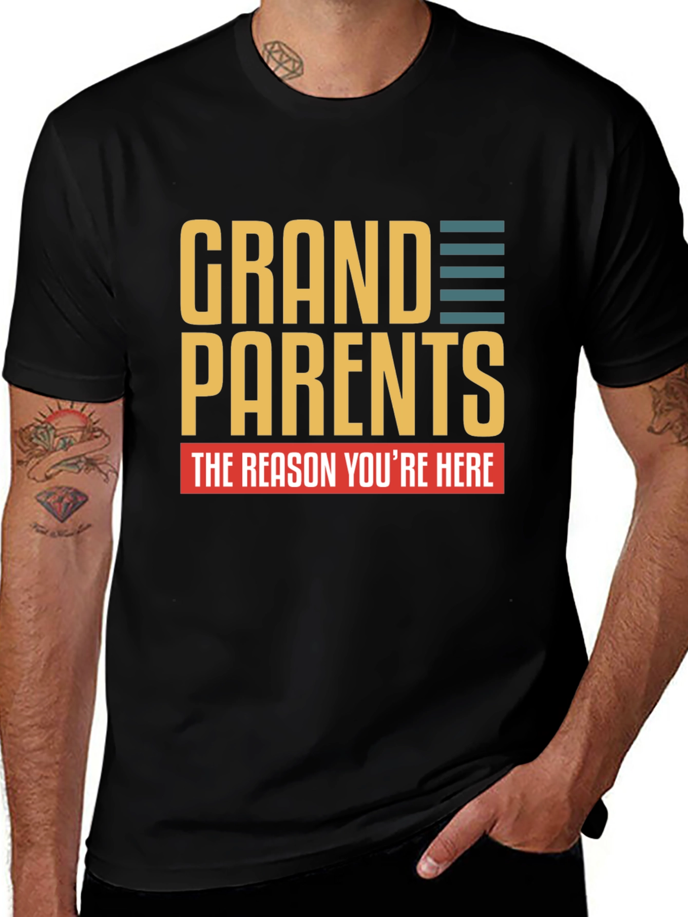 Variant 6 of Grandparents Reason You're Here Graphic T-Shirt