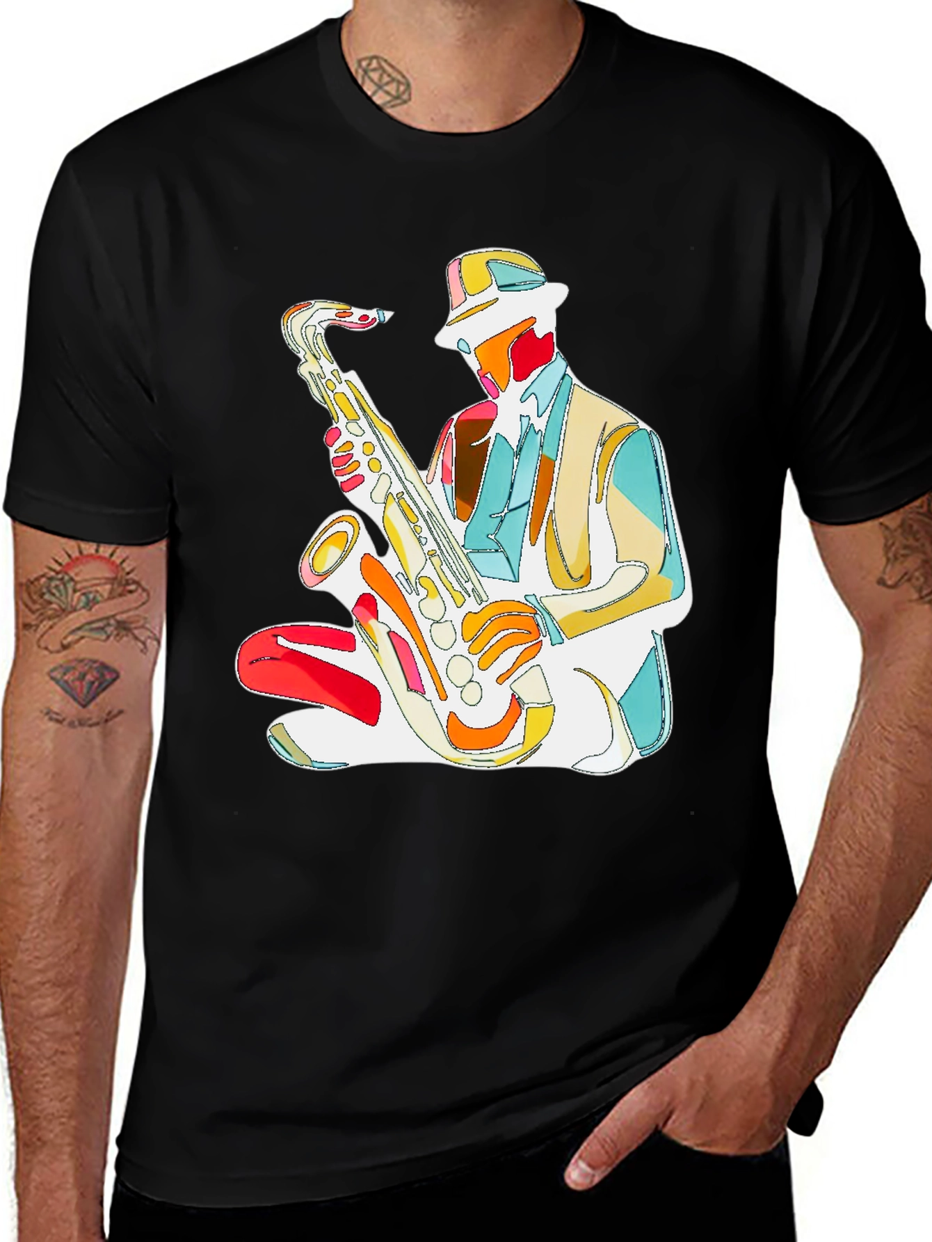 Variant 2 of Jazz Saxophone T-Shirt - Stylish Musician Graphic Tee