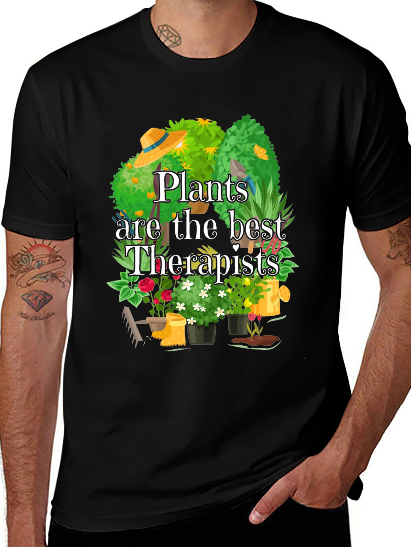Variant 2 of Plants are the best Therapists T-shirt