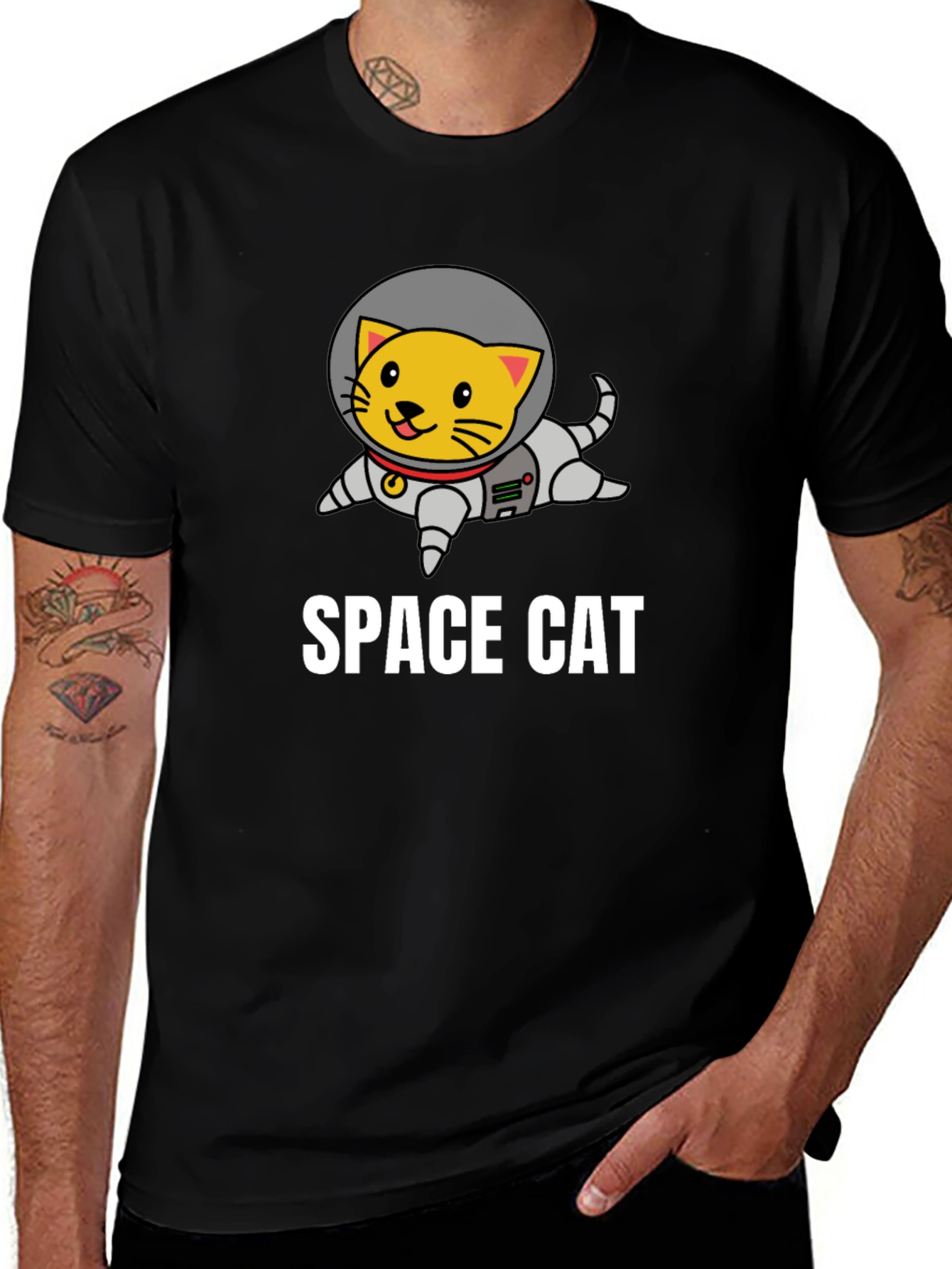 Variant 22 of Space Cat Graphic T-Shirt - Astronaut Kitten Tee