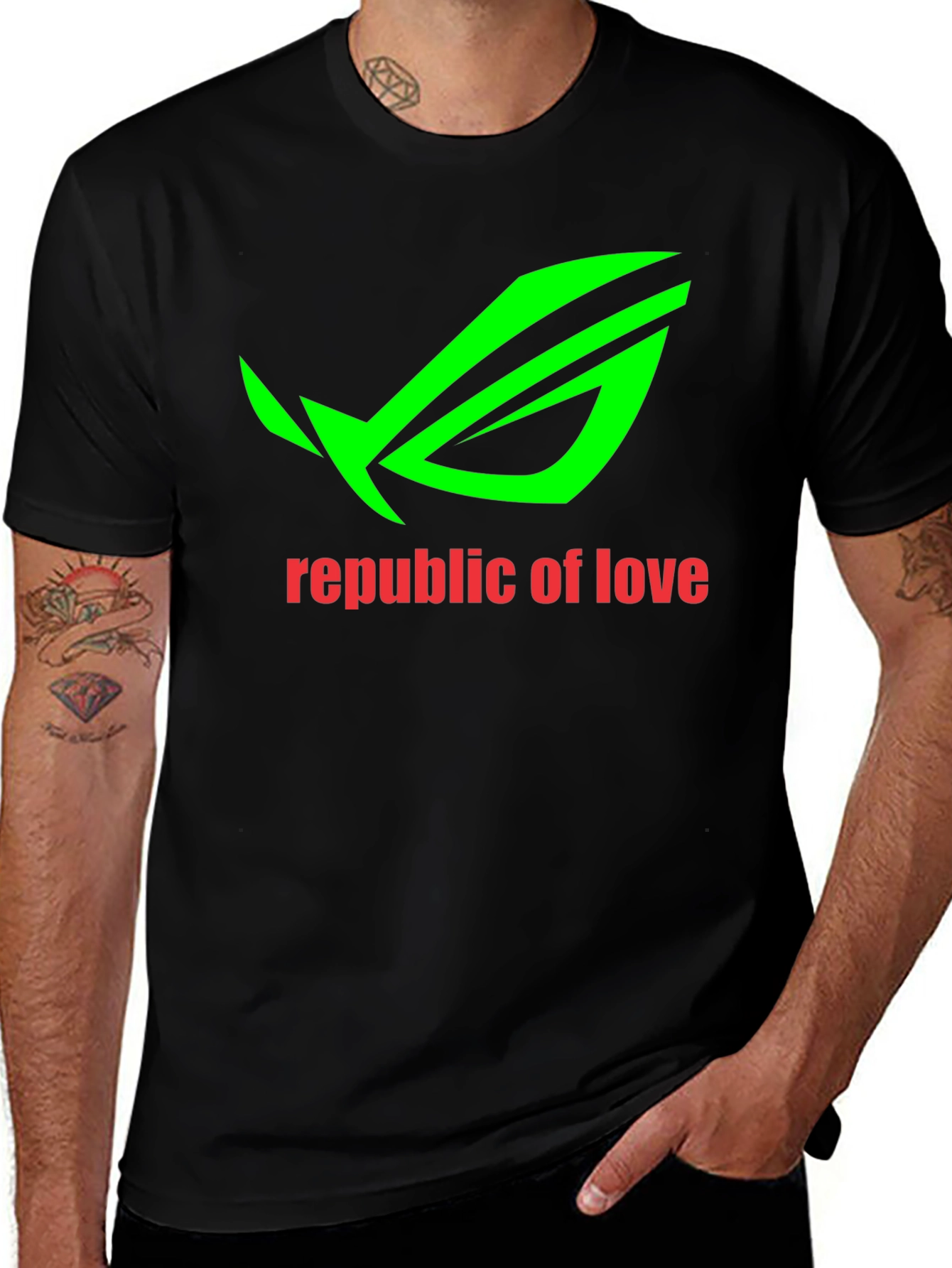 Variant 14 of Republic of Love Gaming Tee - ROG Inspired Design