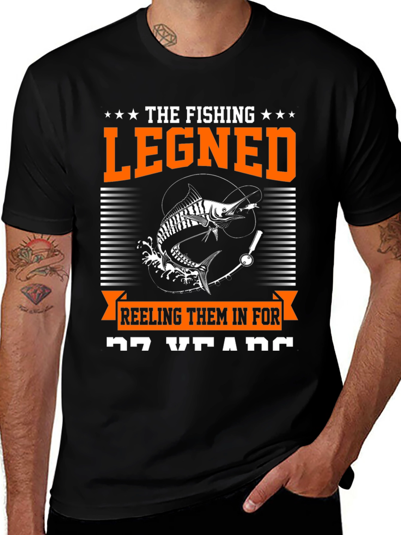 Variant 12 of Fishing Legend T-Shirt: Reeling Them In For 27 Years
