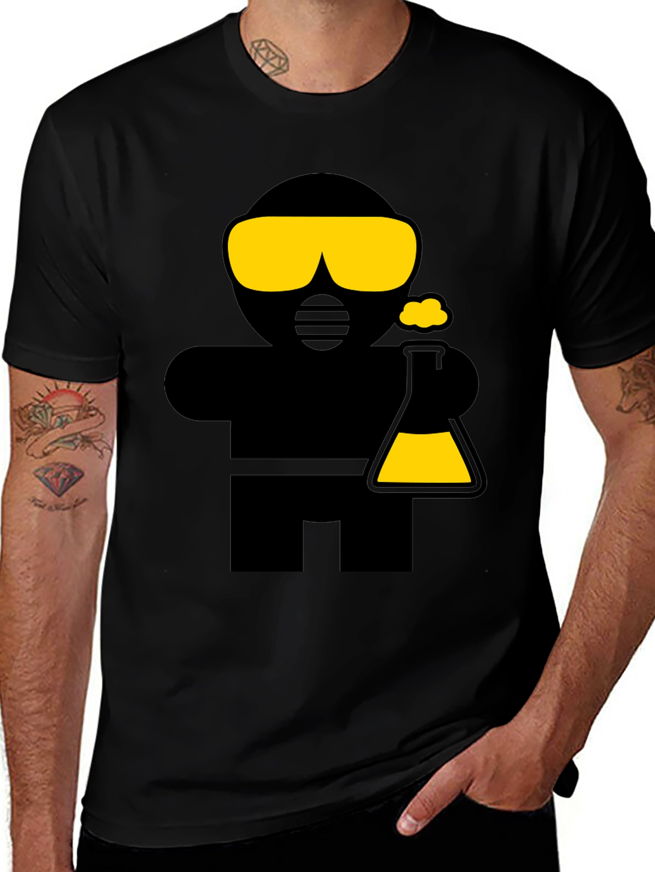 Variant 24 of Cool Chemist Graphic Black T-Shirt