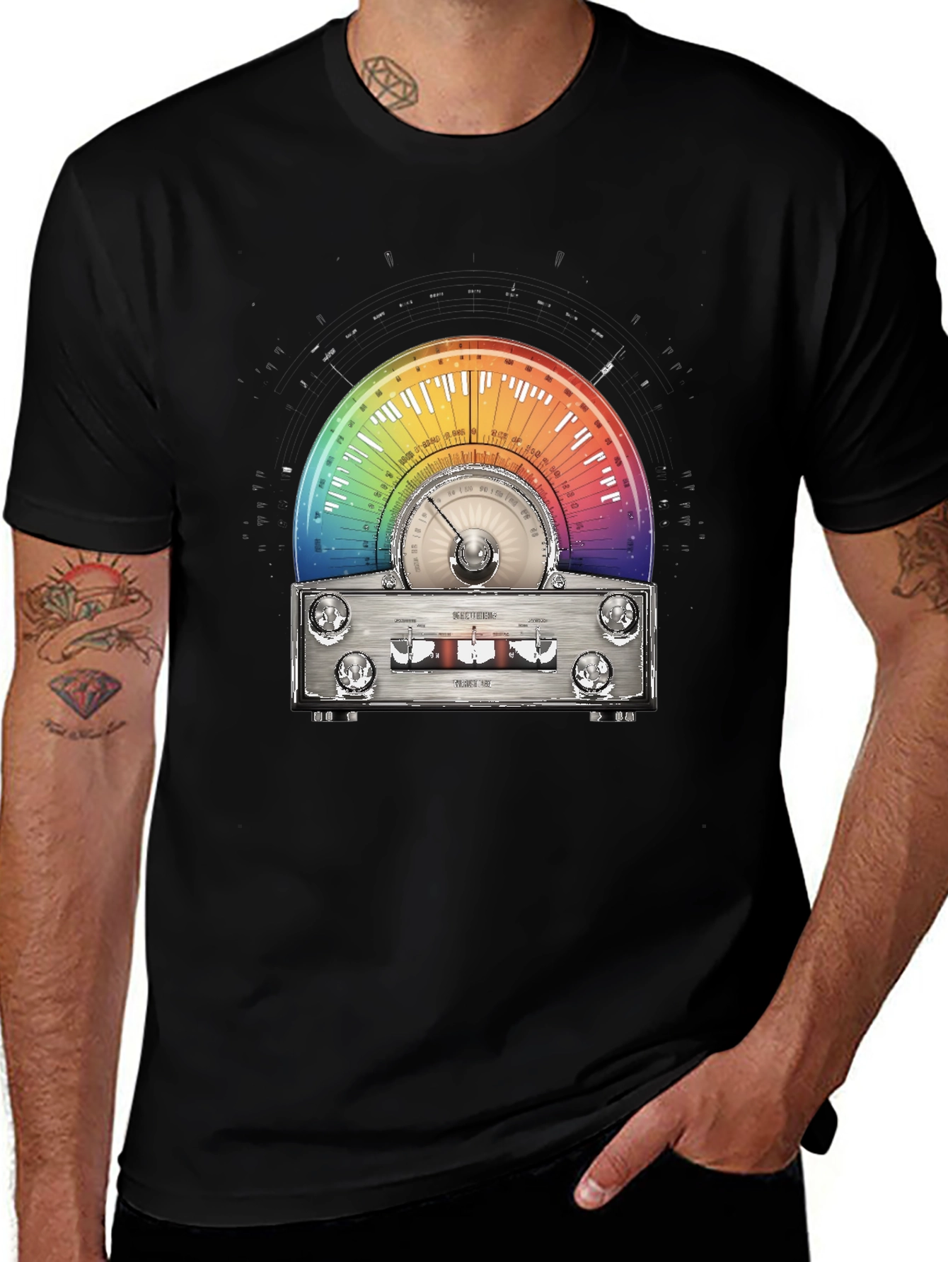 Retro Radio Rainbow Spectrum T-Shirt