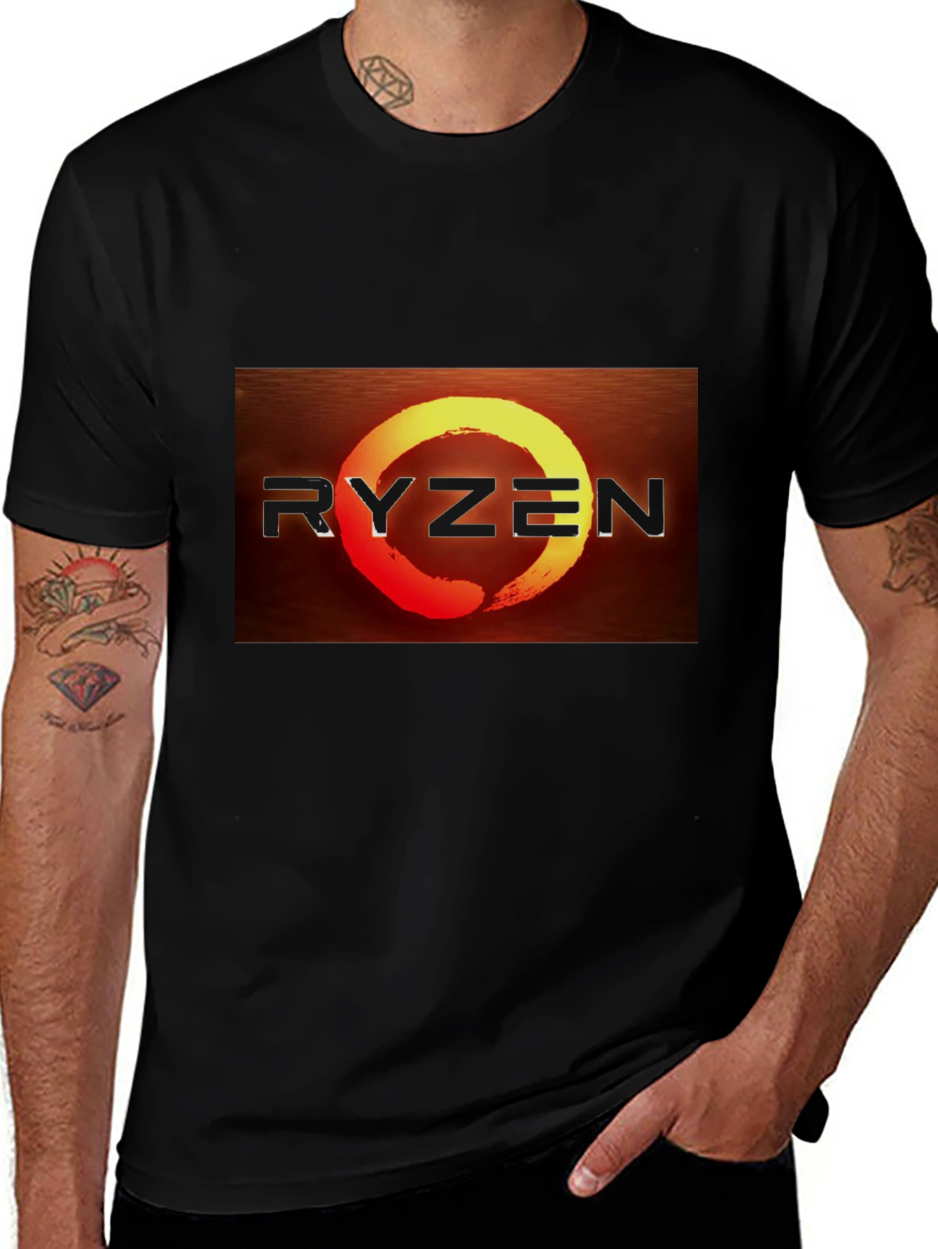 Ryzen Logo T-Shirt - Black Cotton Blend