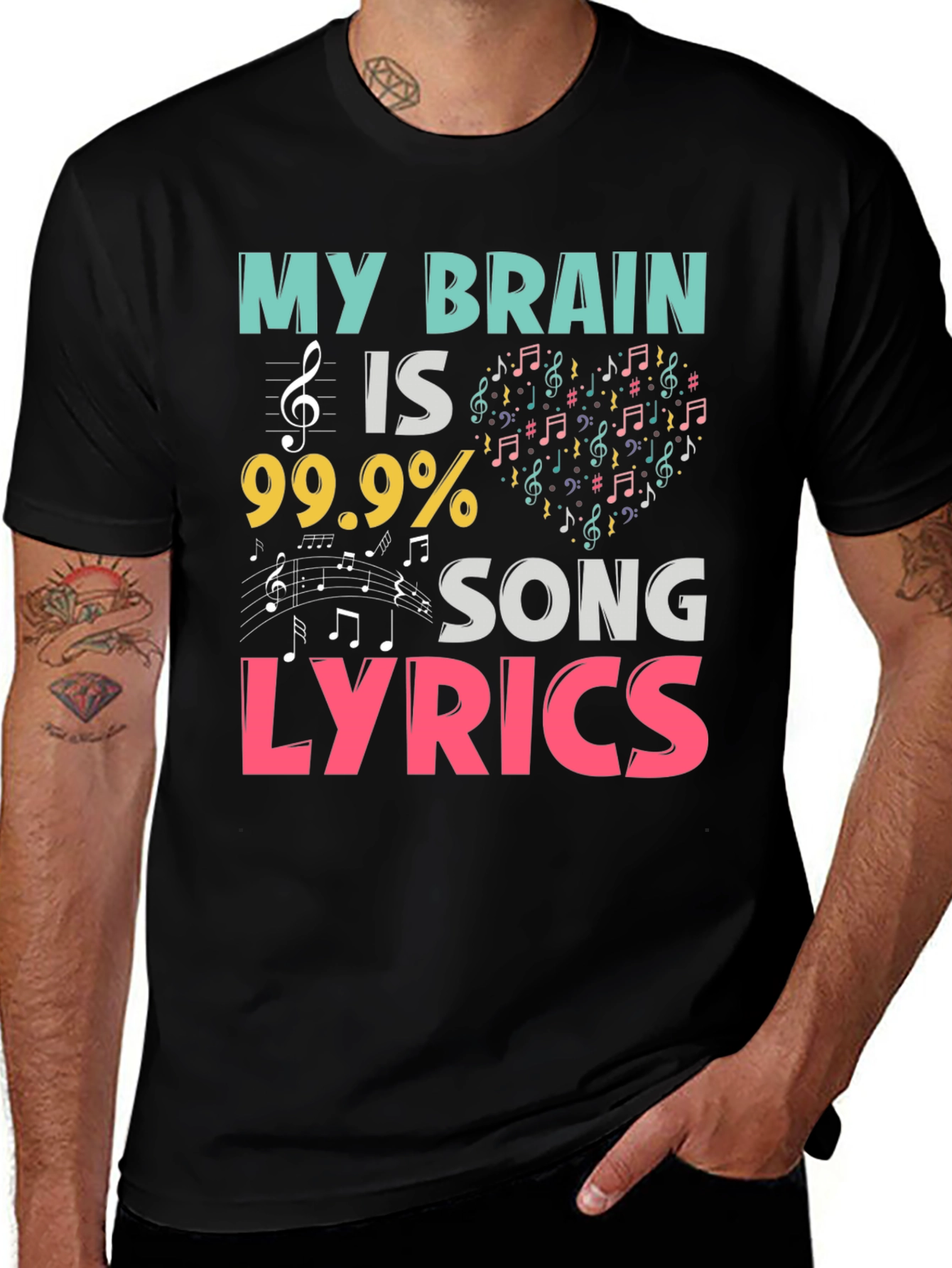 Variant 20 of My Brain is 99.9% Song Lyrics T-Shirt
