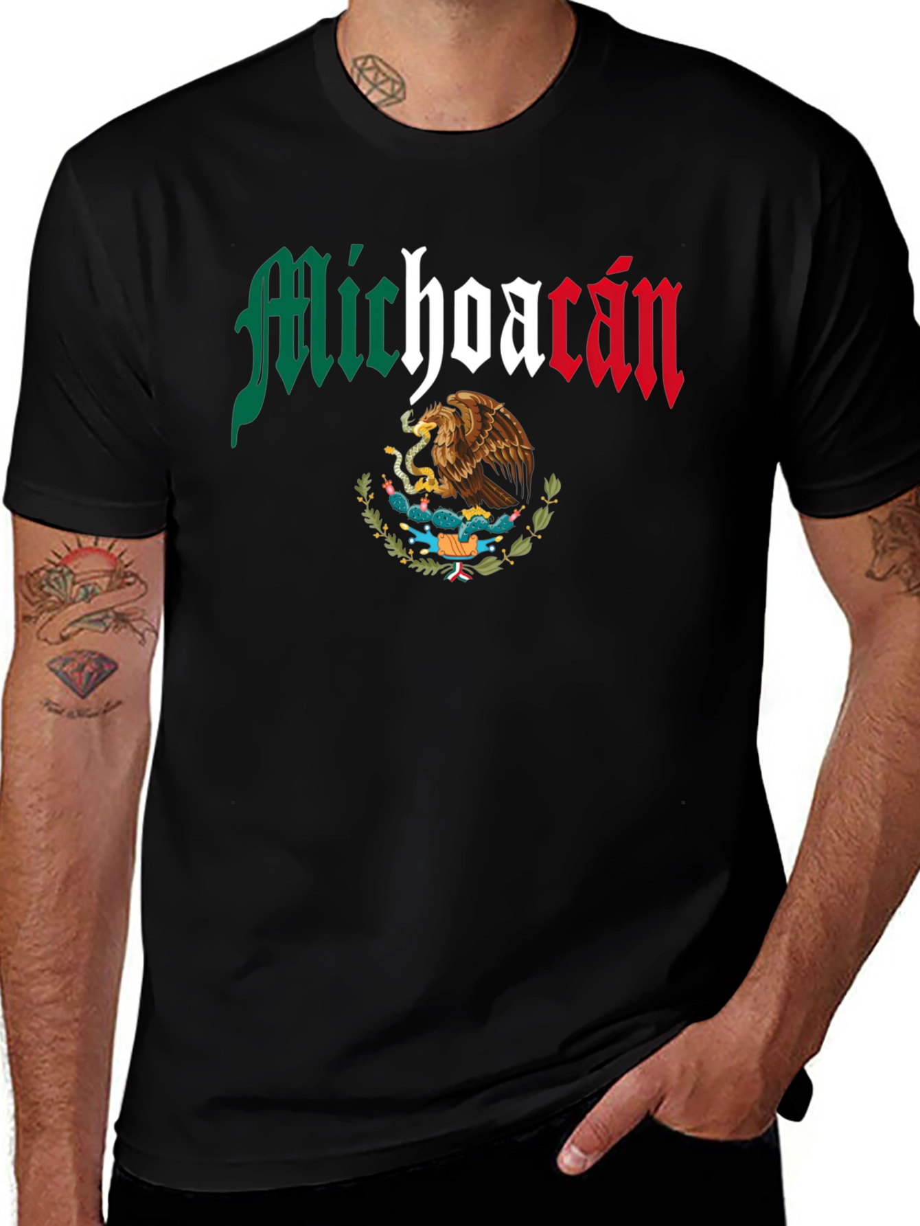 Michoacan Mexico Eagle Graphic T-Shirt