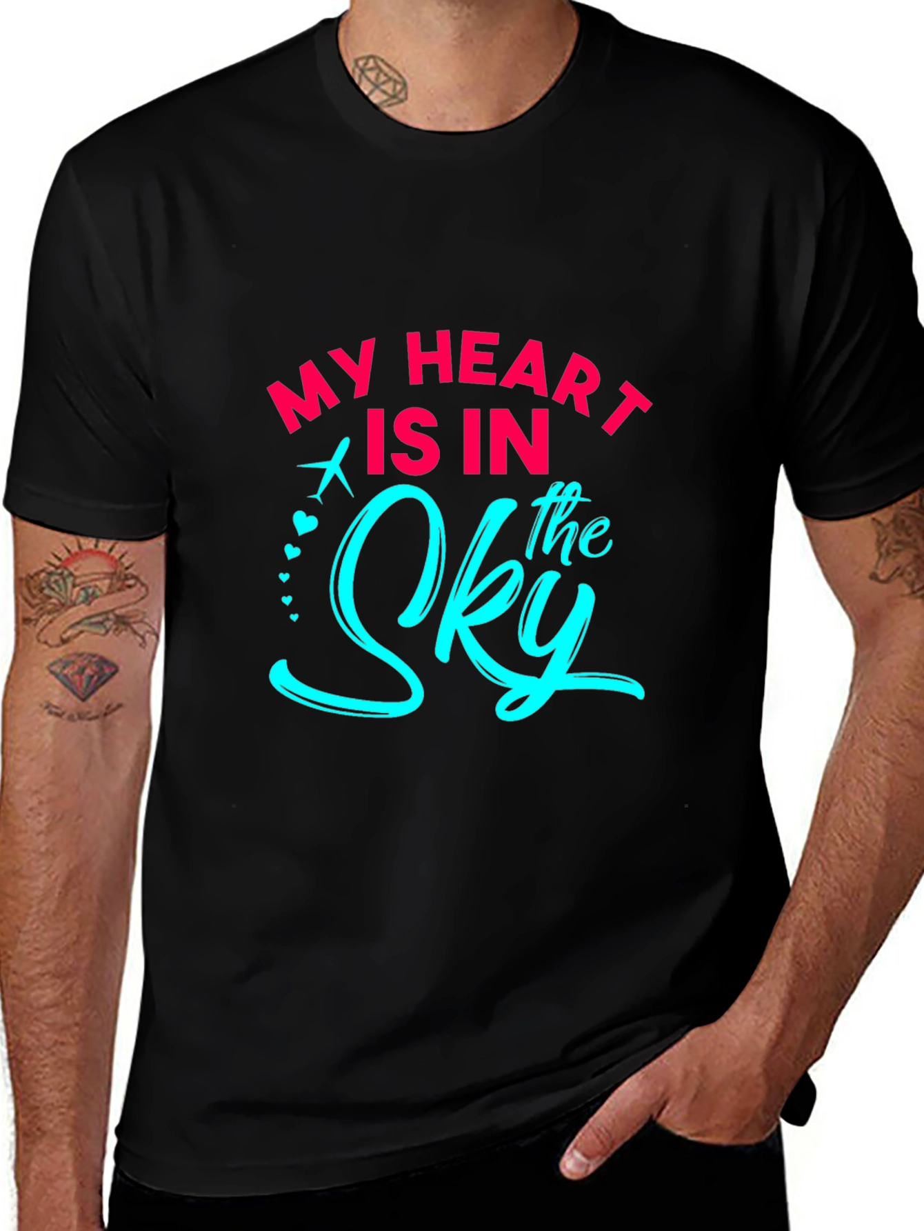 Variant 15 of My Heart Is In The Sky Black Graphic T-Shirt