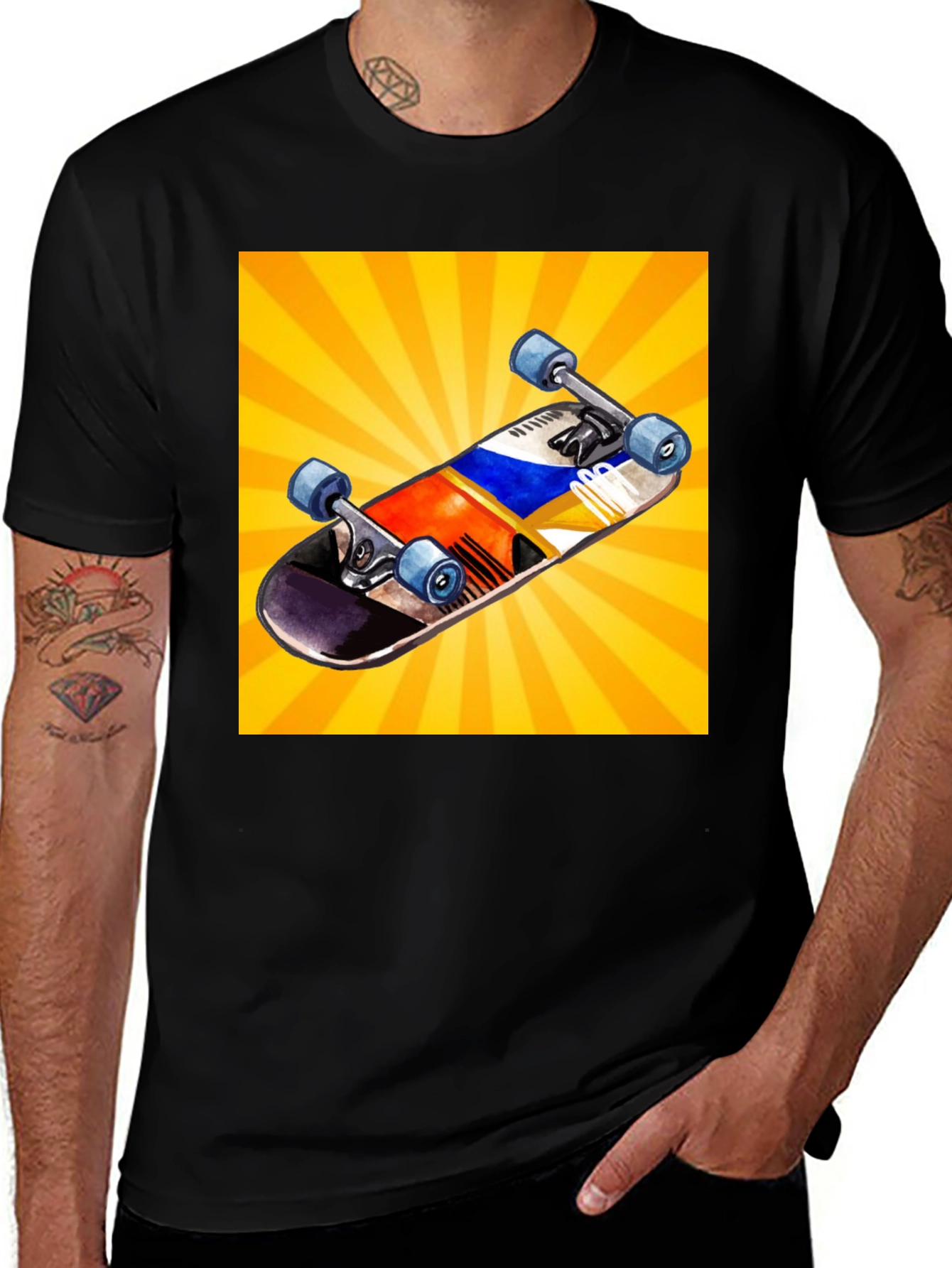 Variant 23 of Skateboard Graphic Tee - Stylish Skate Culture Shirt