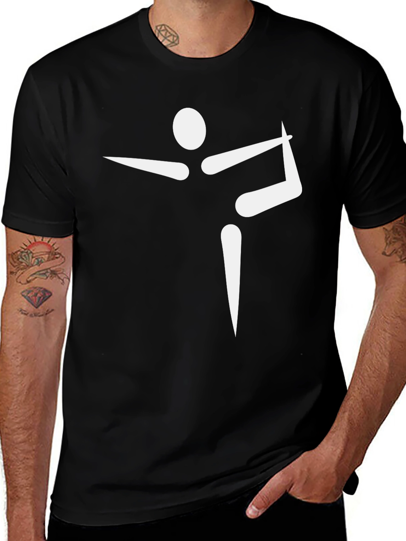 Variant 25 of Yoga Pose Graphic Tee - Black Unisex Shirt