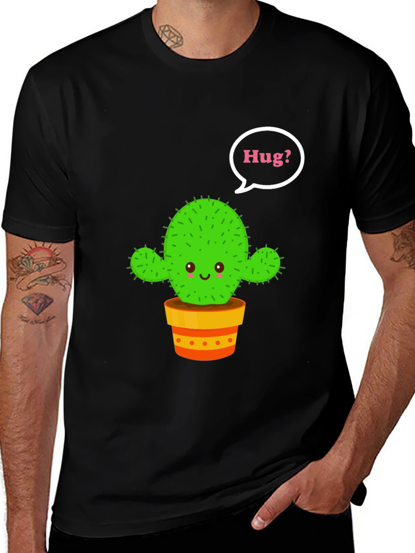 Variant 27 of Cactus Hug T-Shirt - Cute Graphic Tee