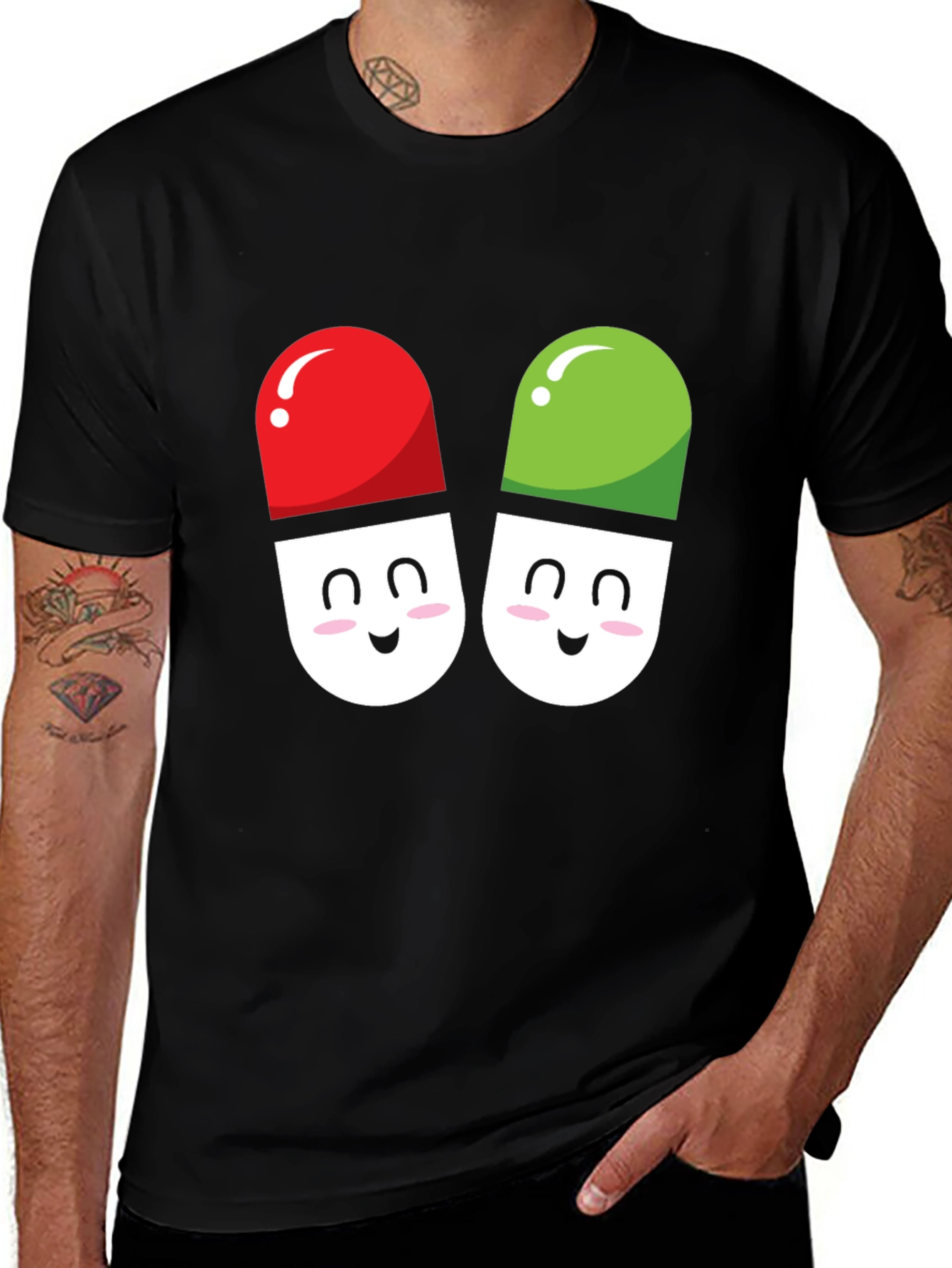 Variant 9 of Cute Capsule Pill Graphic T-Shirt