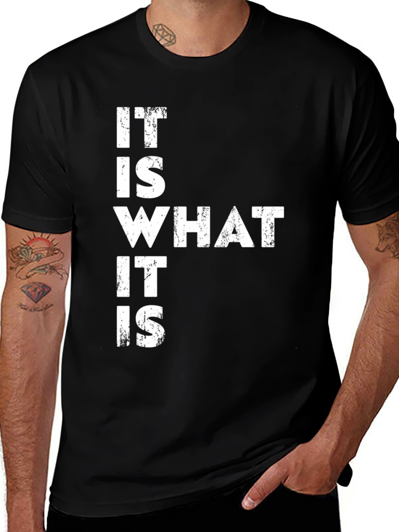 Variant 8 of It Is What It Is Graphic T-Shirt - Funny Slogan Tee