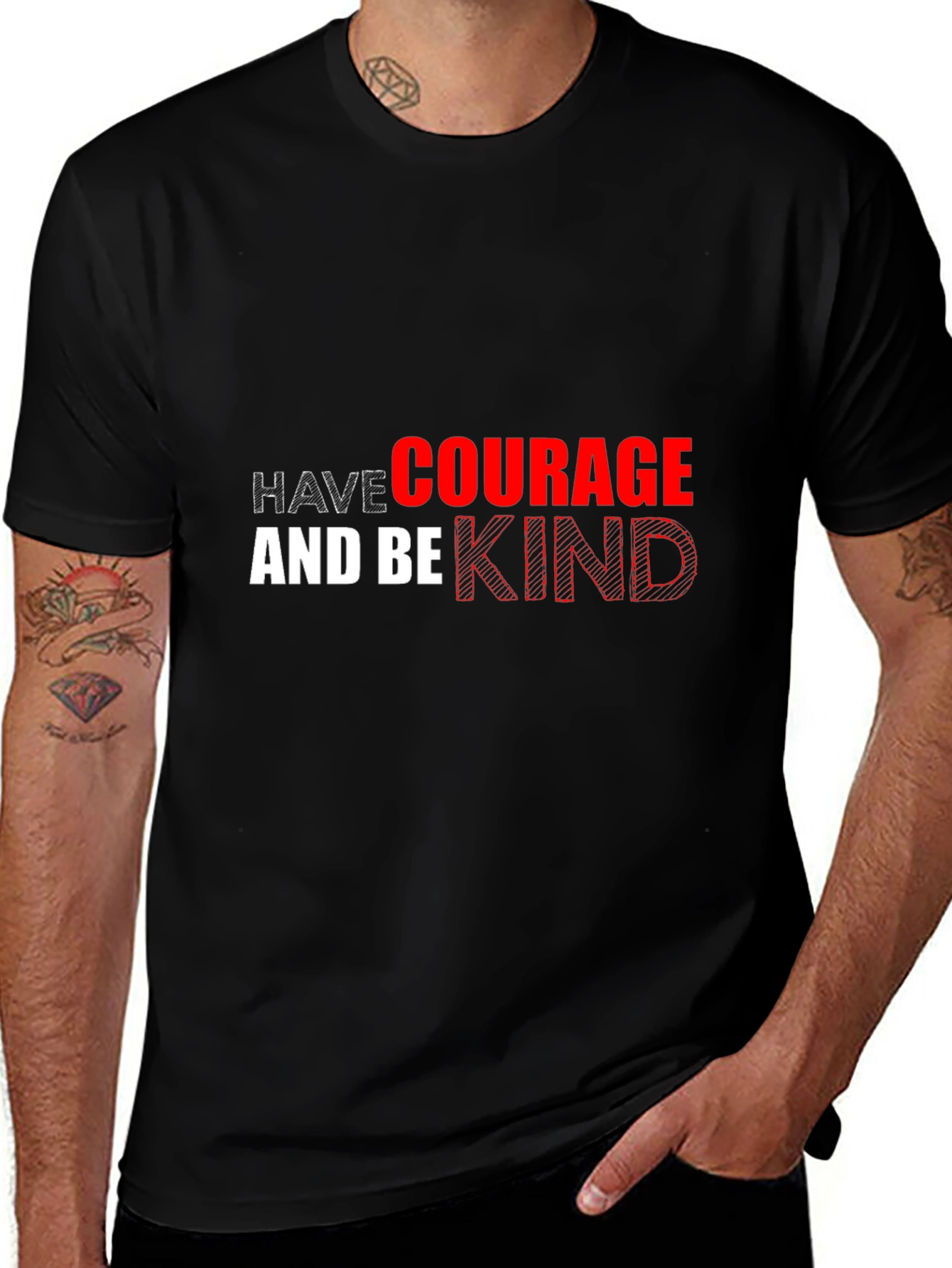 Variant 26 of Courage & Kindness Black Graphic Tee