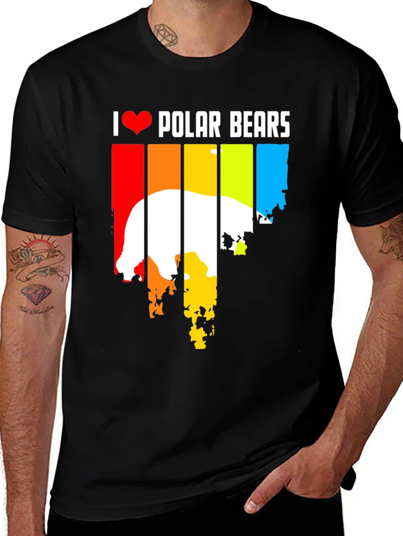 Variant 7 of I Love Polar Bears Graphic Tee