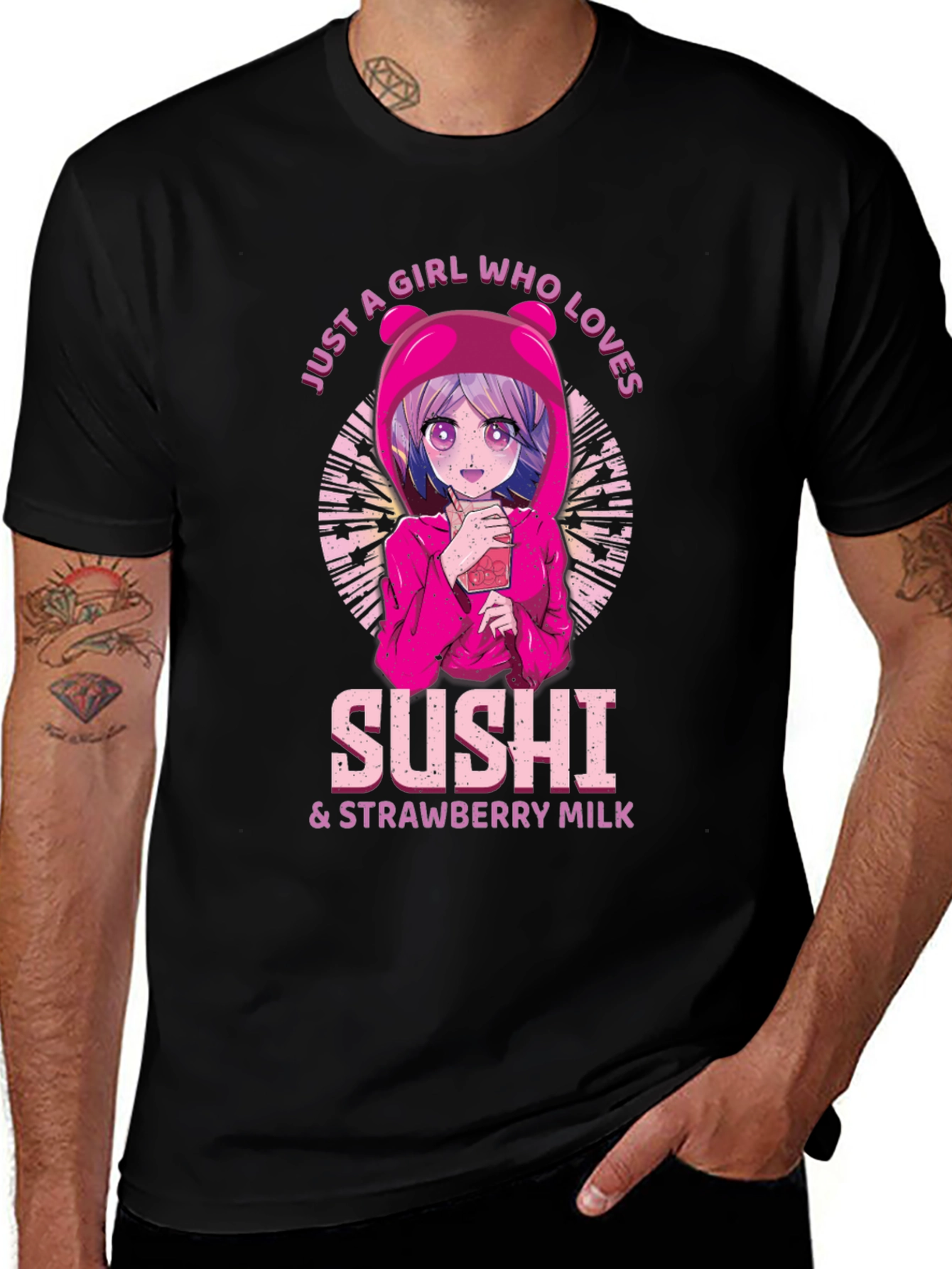 Variant 14 of Sushi & Strawberry Milk Anime Graphic T-Shirt