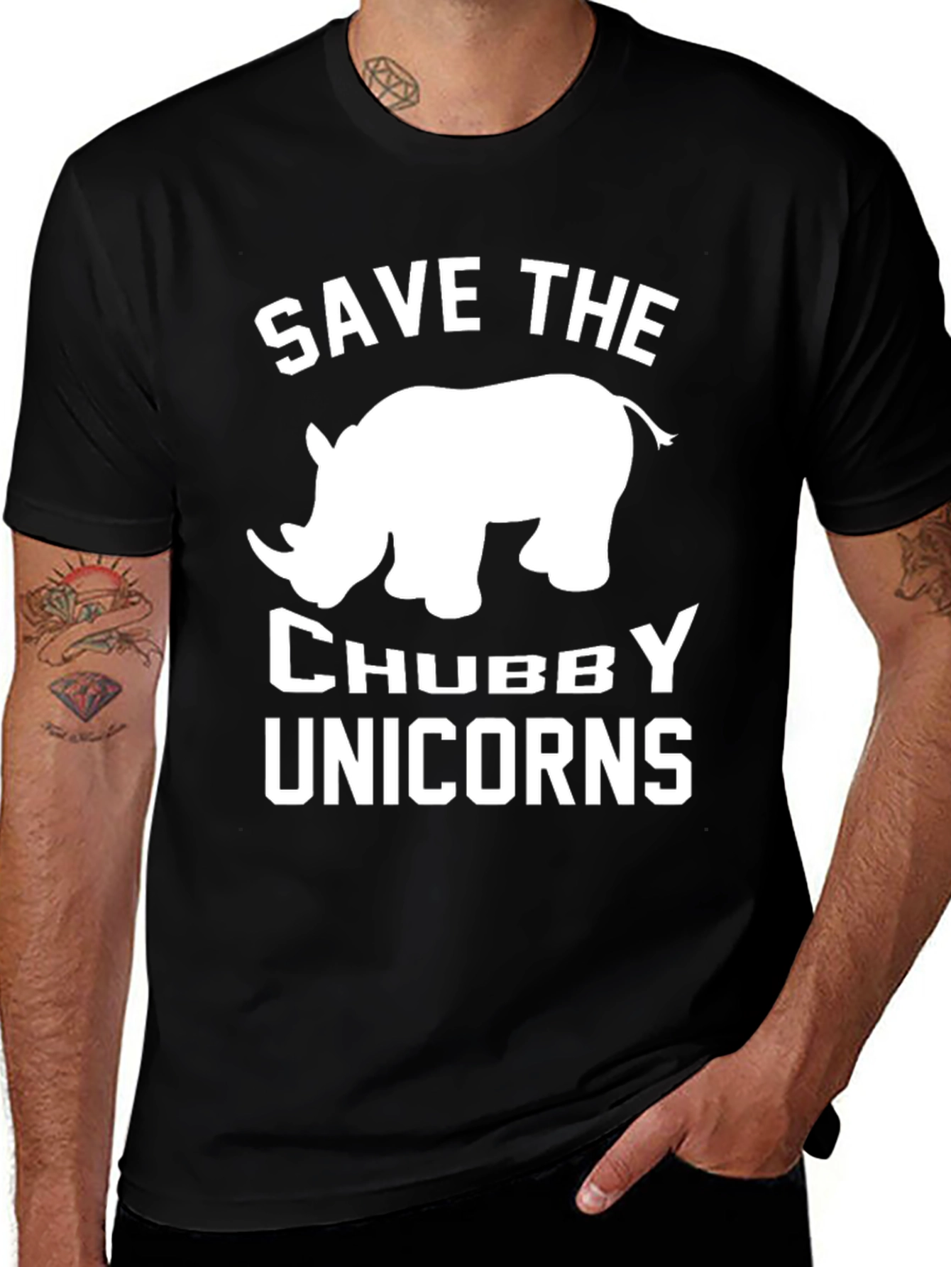 Variant 28 of Save the Chubby Unicorns Graphic Tee
