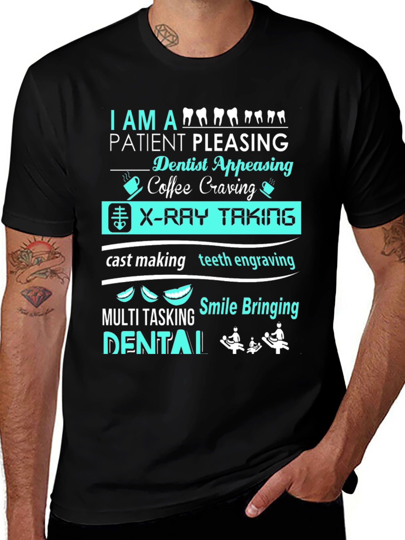 Variant 20 of Dental Assistant T-Shirt: Patient Pleasing, X-Ray Taking