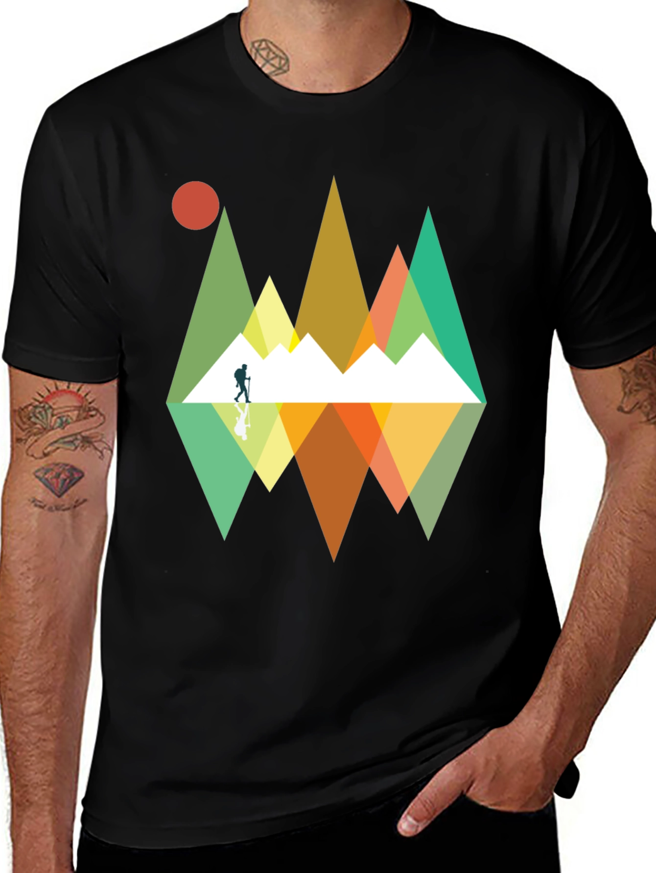 Variant 29 of Mountain Reflection Graphic Tee - Outdoor Adventure Shirt
