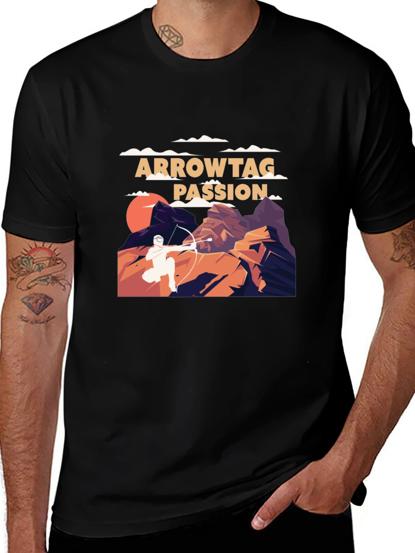 Black Arrowtag Passion T-Shirt: Archery Adventure Tee main image