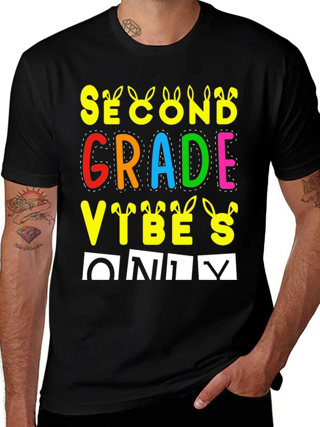 Second Grade Vibes Only Easter T-Shirt