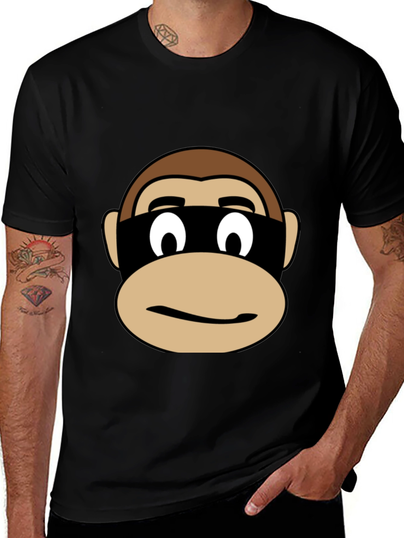 Variant 10 of Monkey Mask T-Shirt - Funny Cartoon Tee