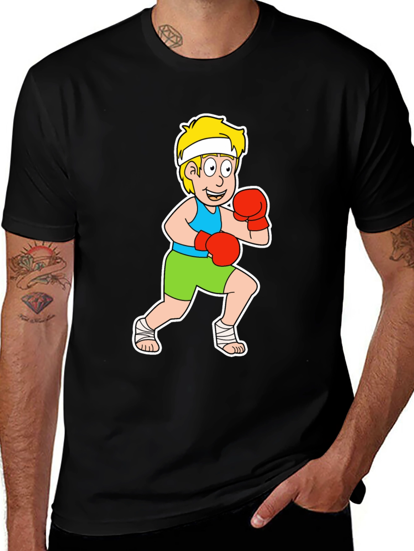 Variant 3 of Boxer Cartoon Graphic T-Shirt