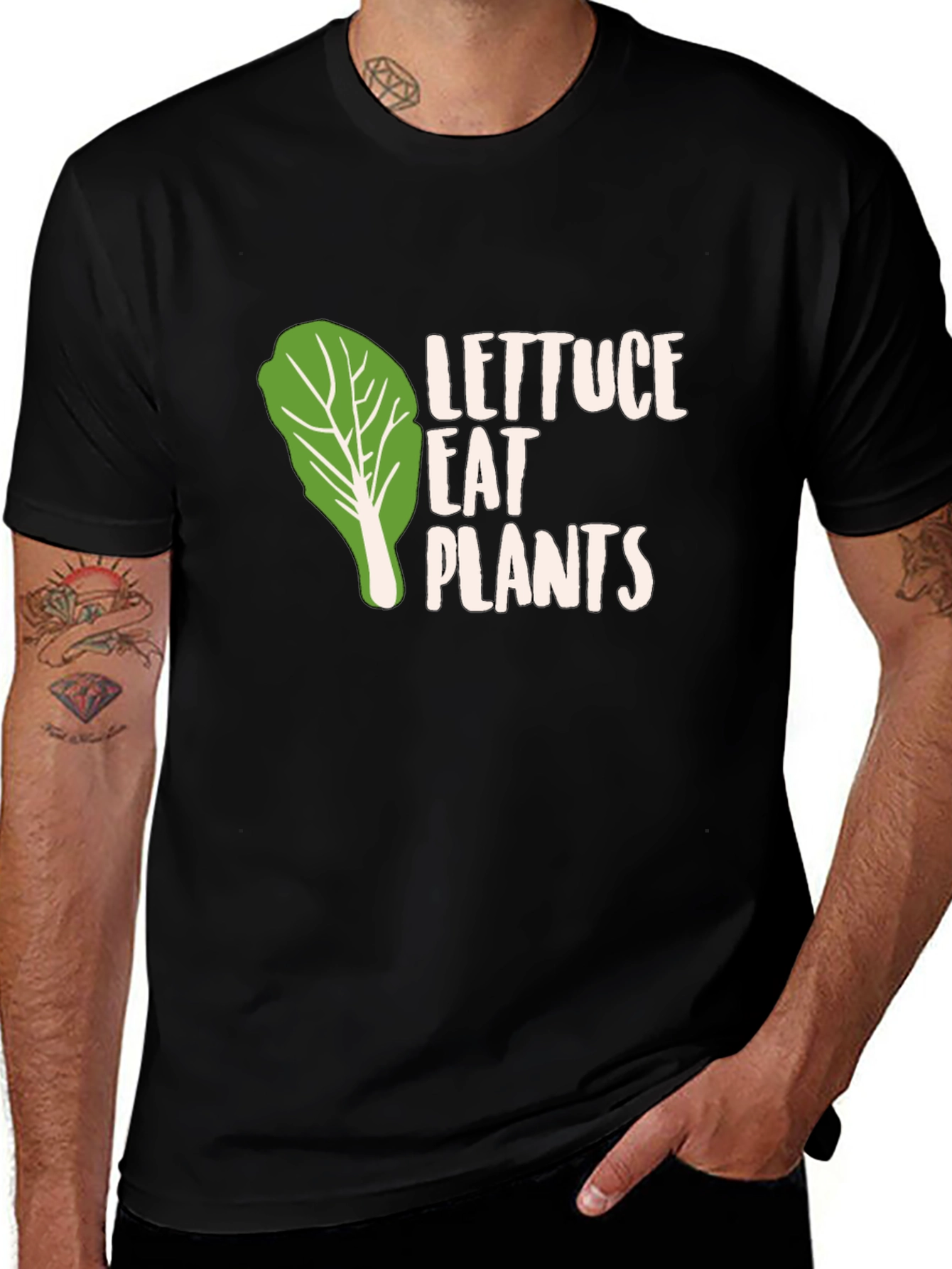 Variant 2 of Lettuce Eat Plants Graphic T-Shirt - Vegan Friendly Tee