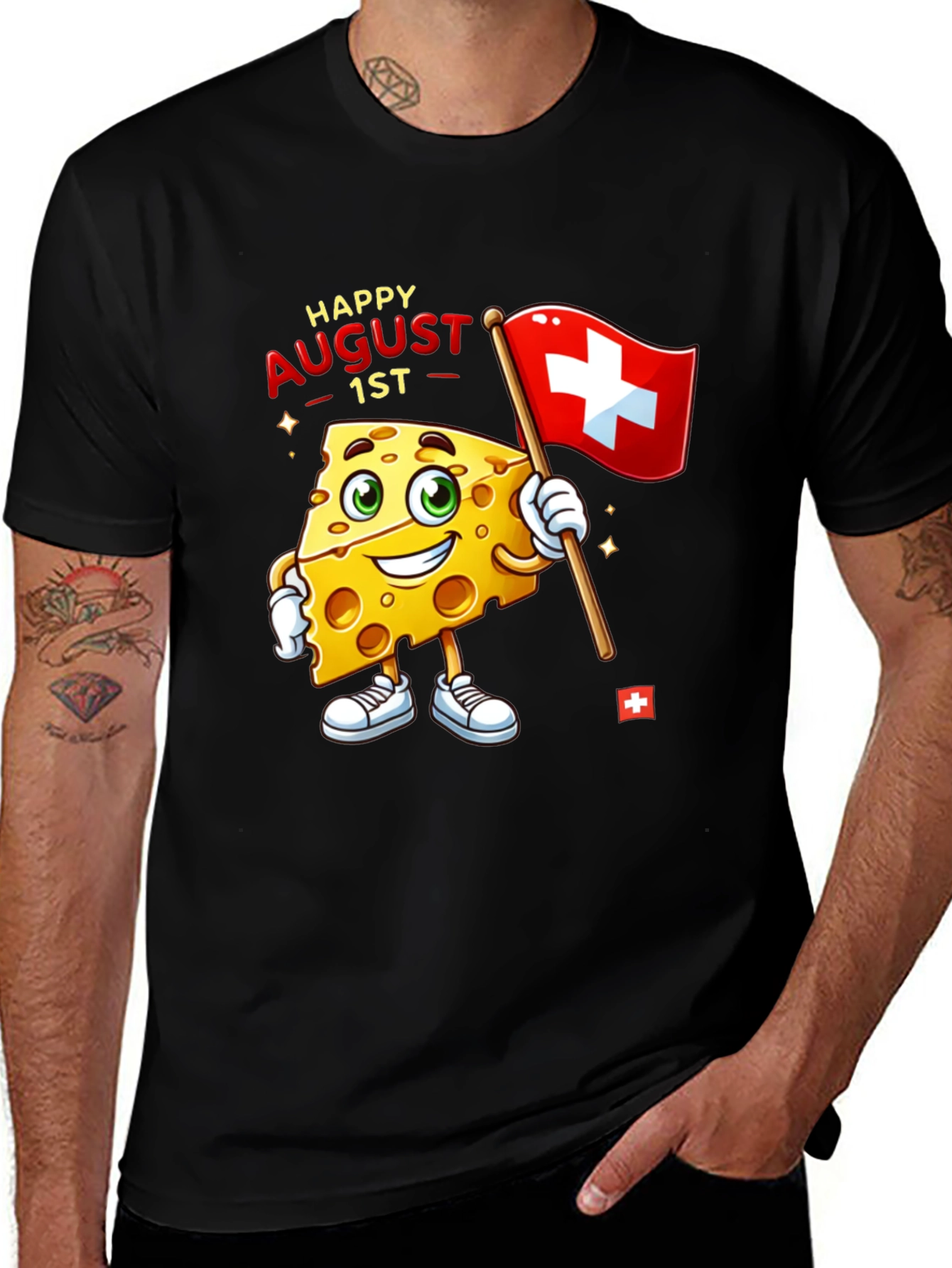Variant 18 of Happy August 1st Switzerland Cheese T-Shirt