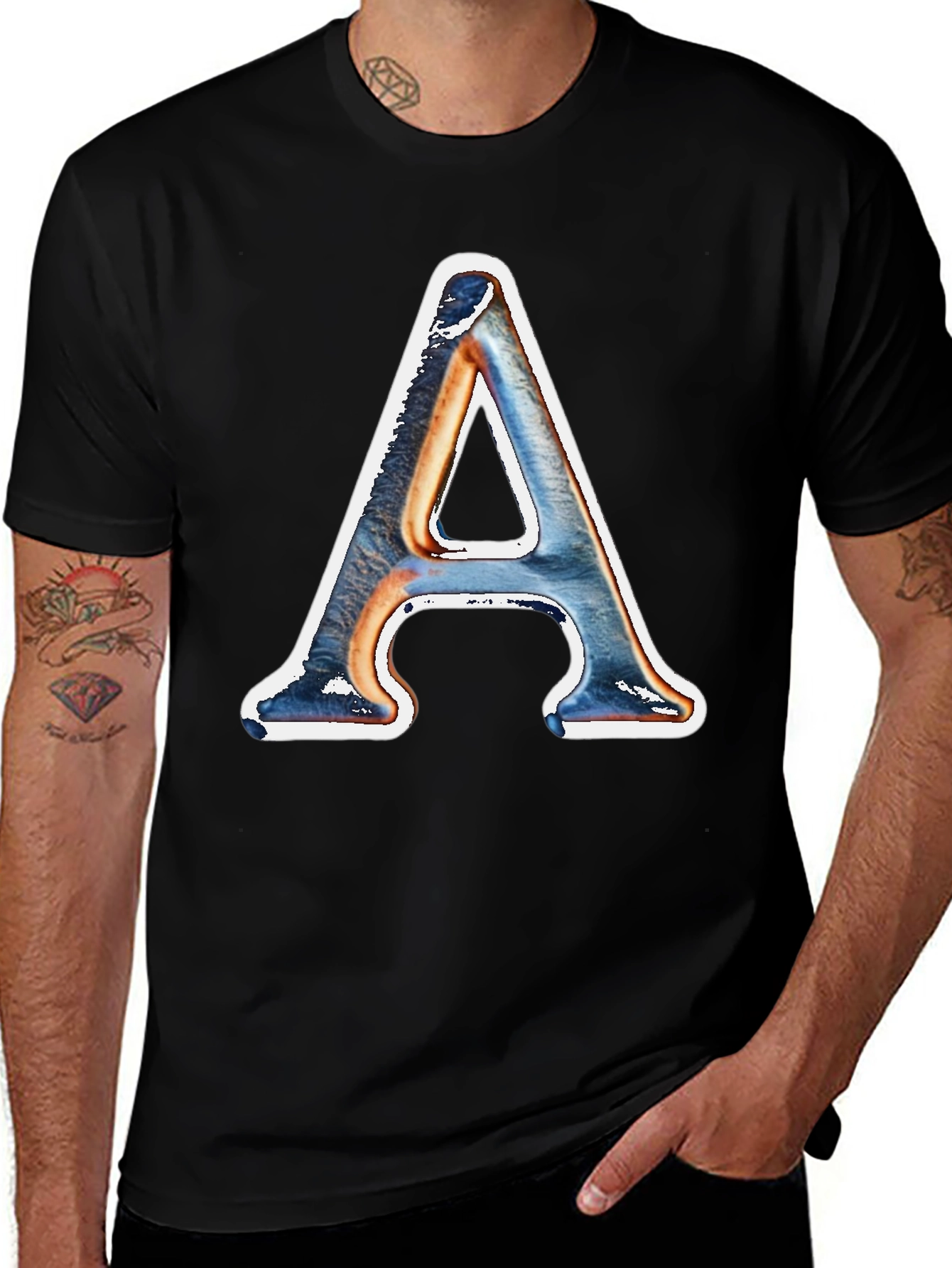 Variant 8 of Letter A Graphic Print Tee - Stylish Casual Wear
