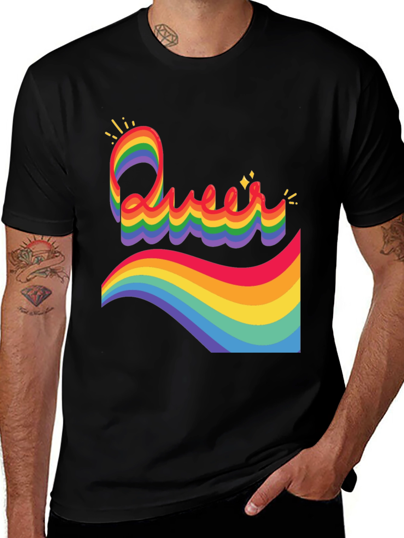Variant 2 of Rainbow Queer Pride T-Shirt