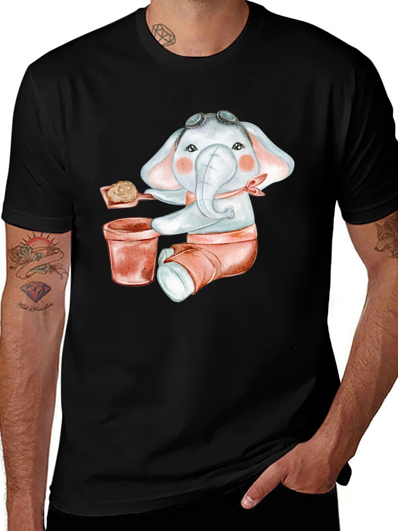 Variant 3 of Cute Elephant Graphic Tee