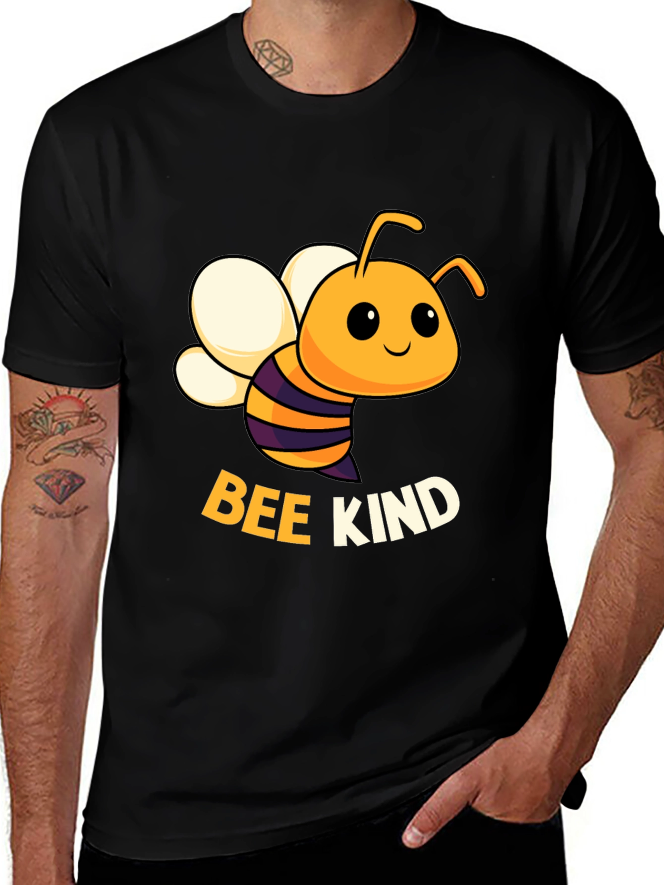 Bee Kind T-Shirt - Black Cotton Blend